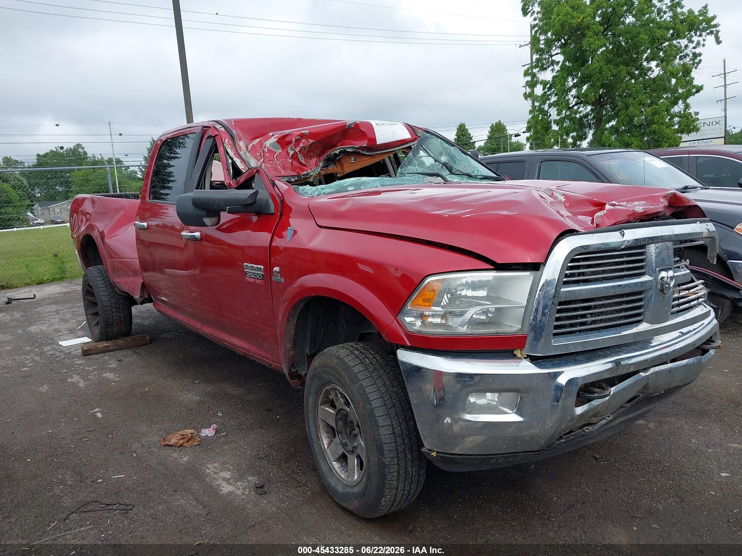 2010 Dodge Ram 2500 Slt Burgundy vin: 3D7UT2CL1AG182546