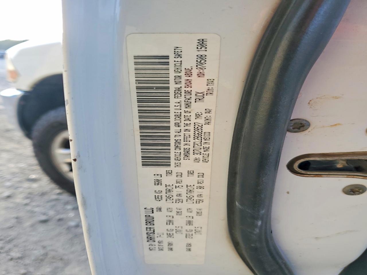 2011 Dodge Ram 2500 White vin: 3D7UT2CL2BG628527