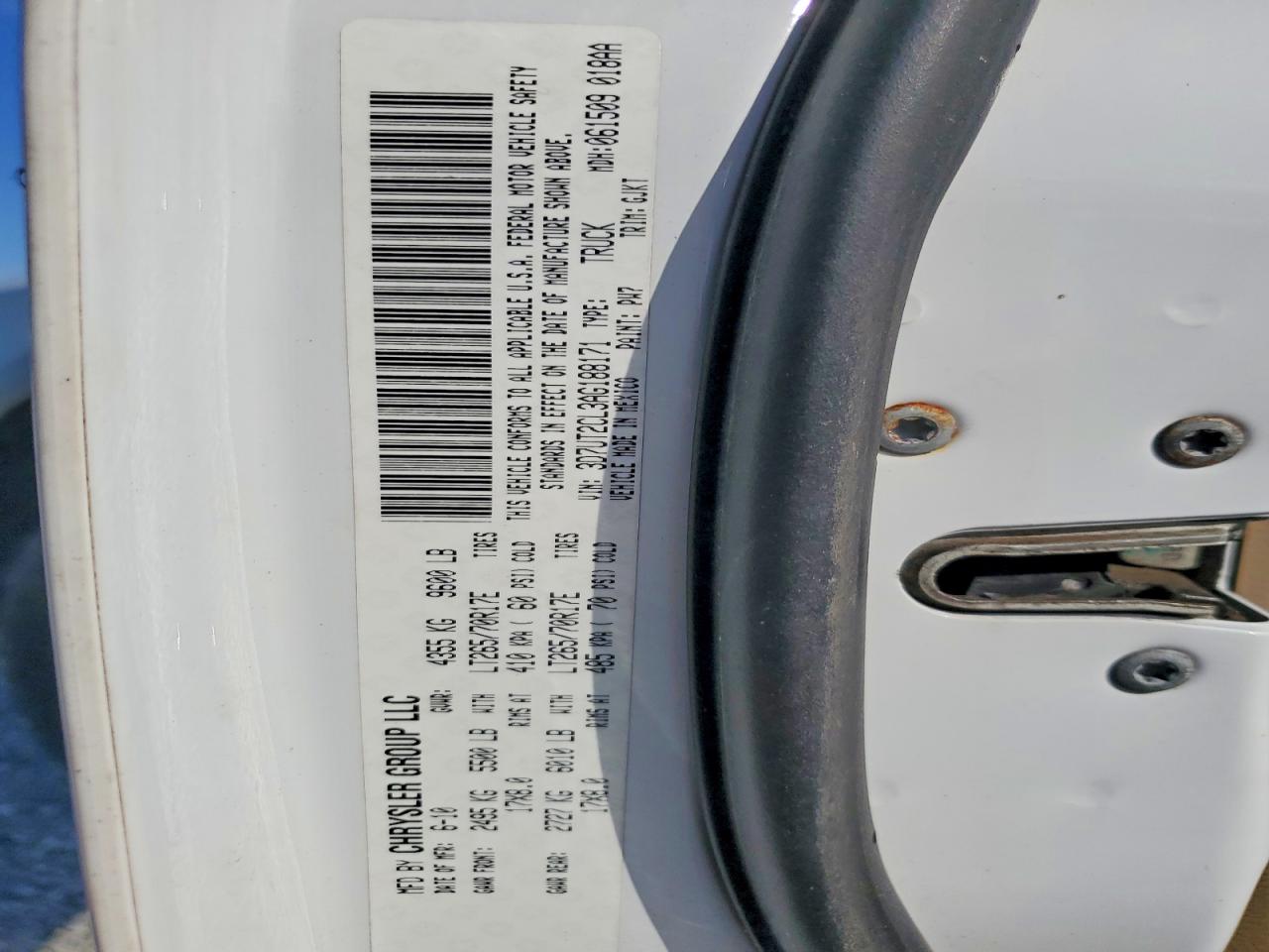 2010 Dodge Ram 2500 White vin: 3D7UT2CL3AG188171