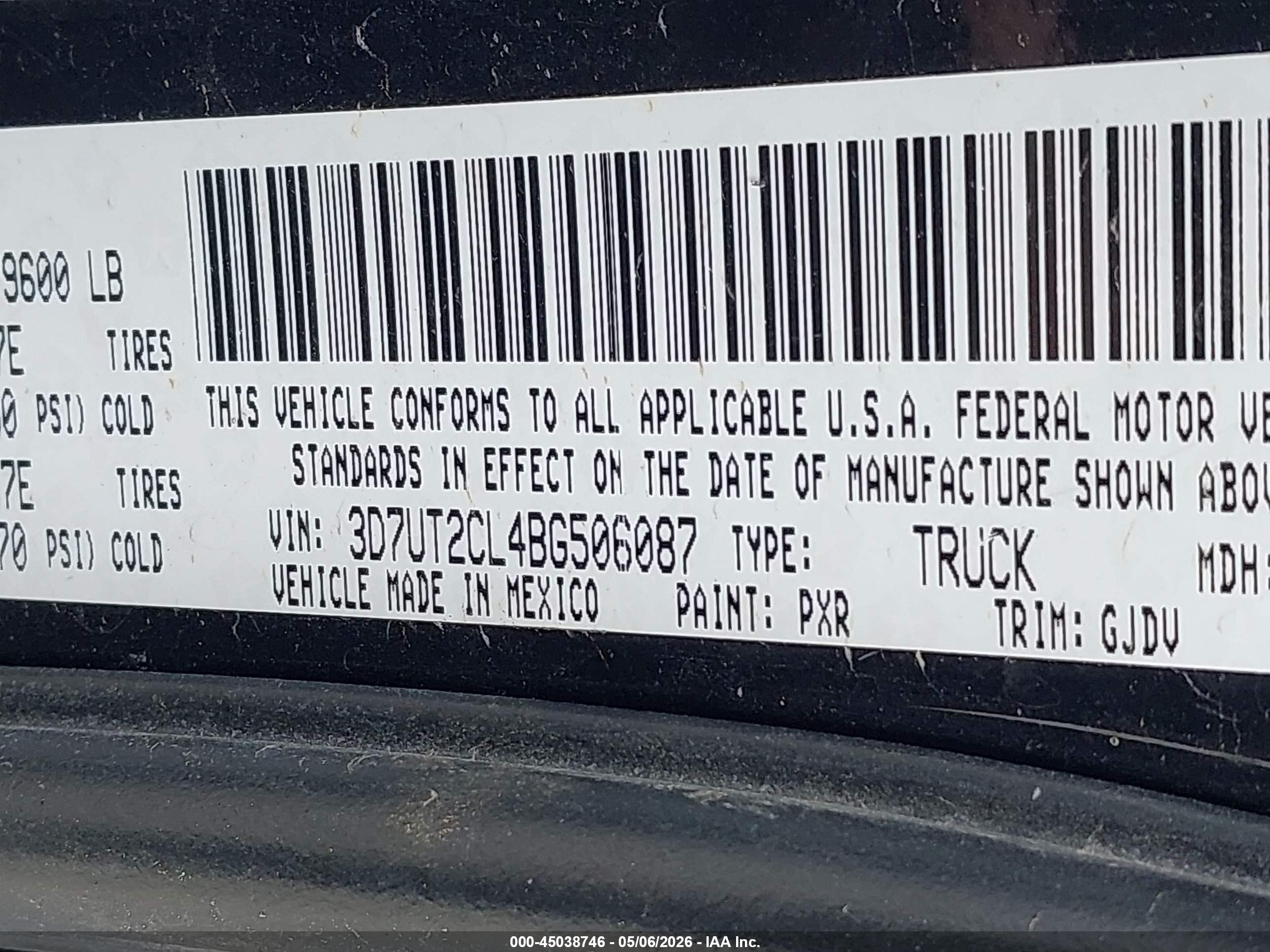 2011 Ram Ram 2500 Laramie Black vin: 3D7UT2CL4BG506087