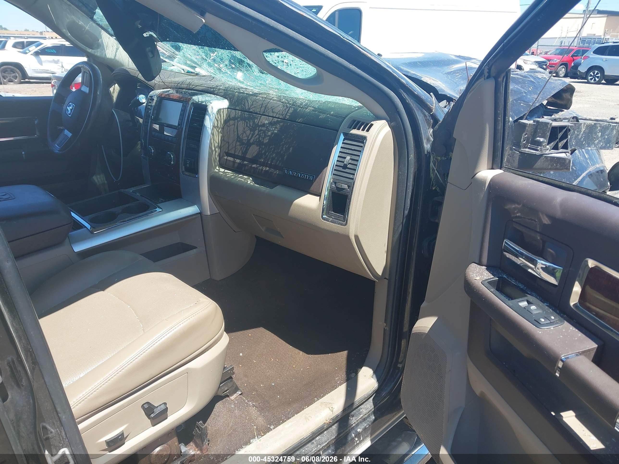 2010 Dodge Ram 2500 Laramie Black vin: 3D7UT2CL5AG156841