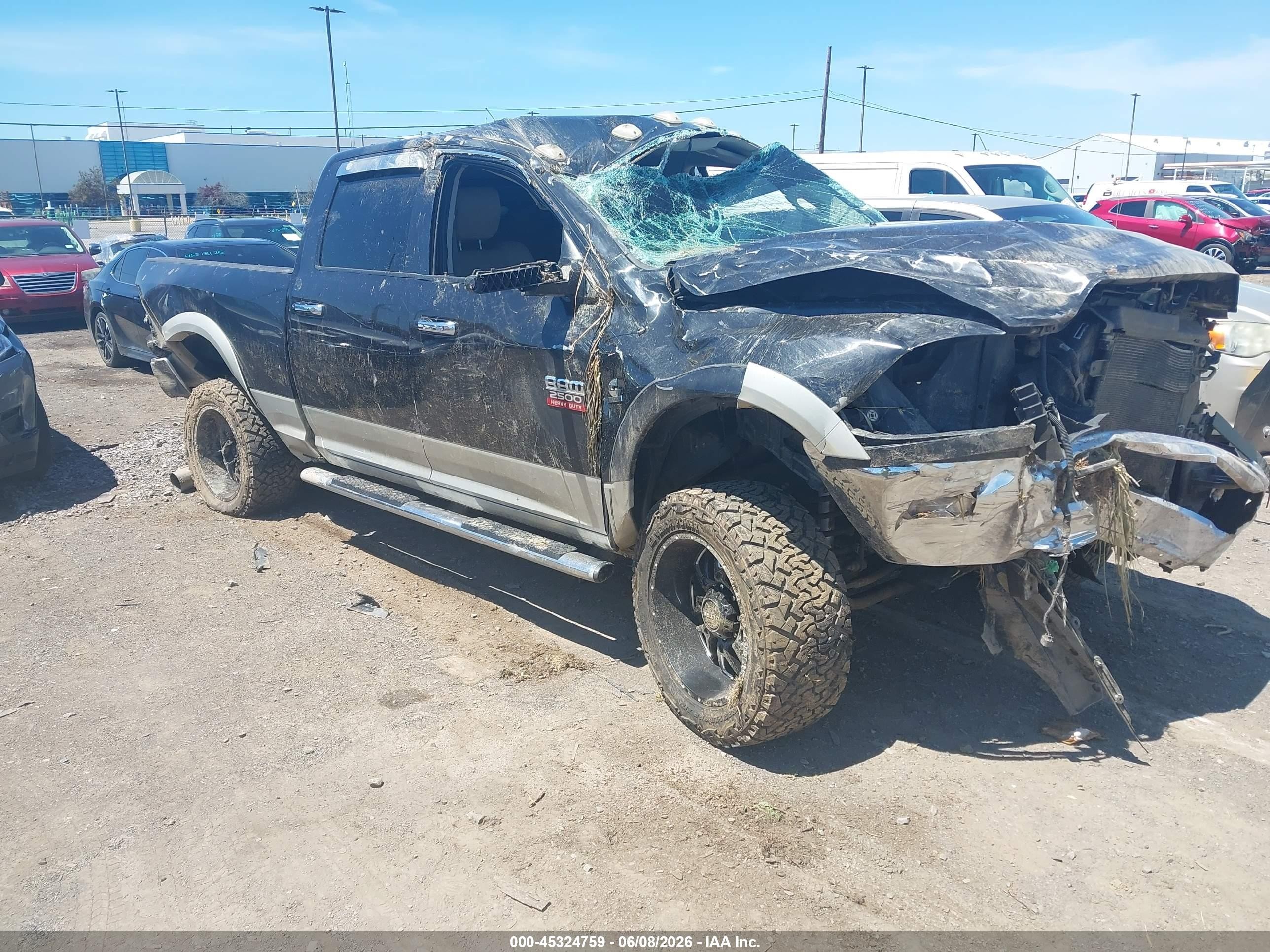 2010 Dodge Ram 2500 Laramie Black vin: 3D7UT2CL5AG156841
