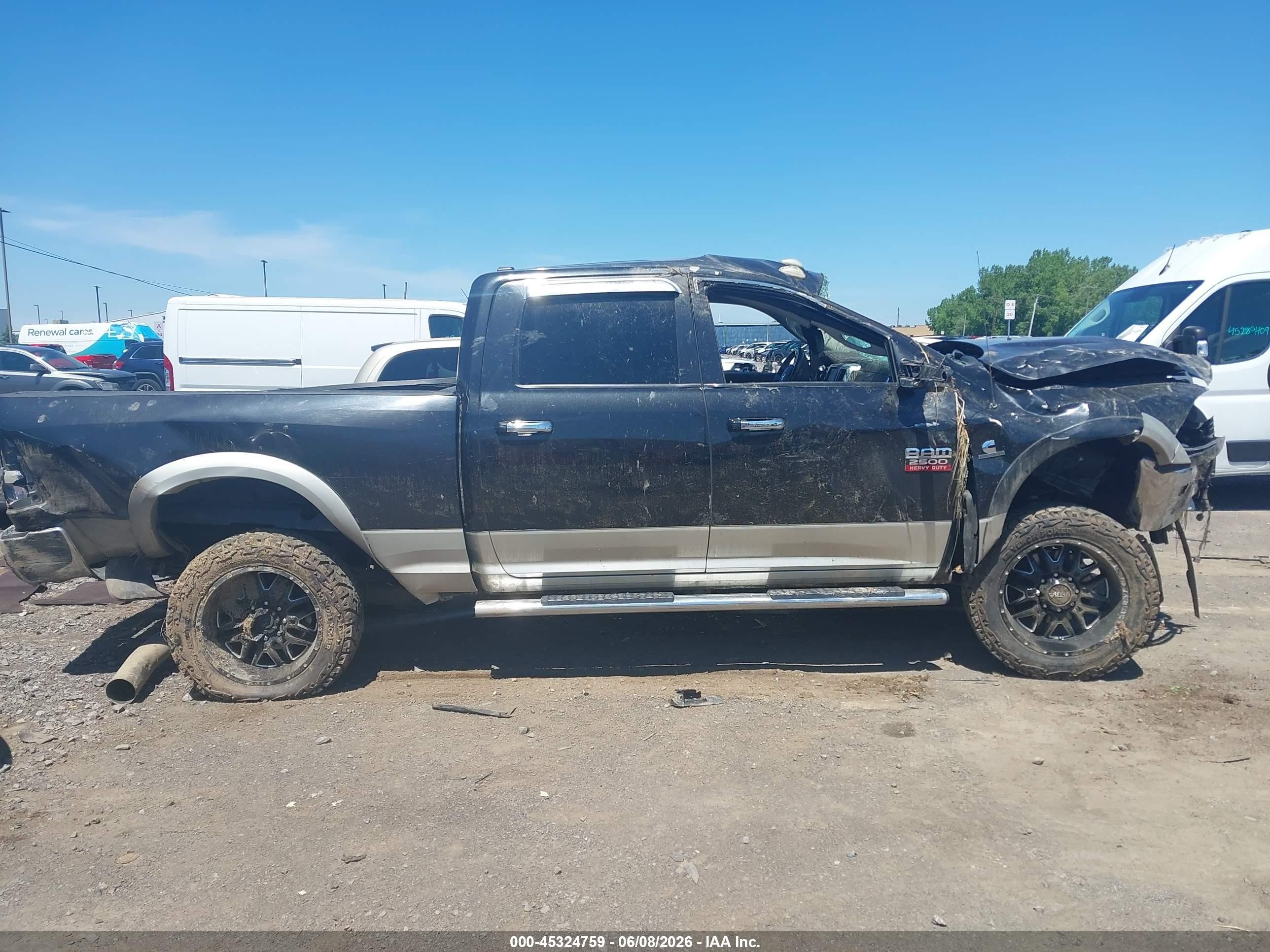 2010 Dodge Ram 2500 Laramie Black vin: 3D7UT2CL5AG156841