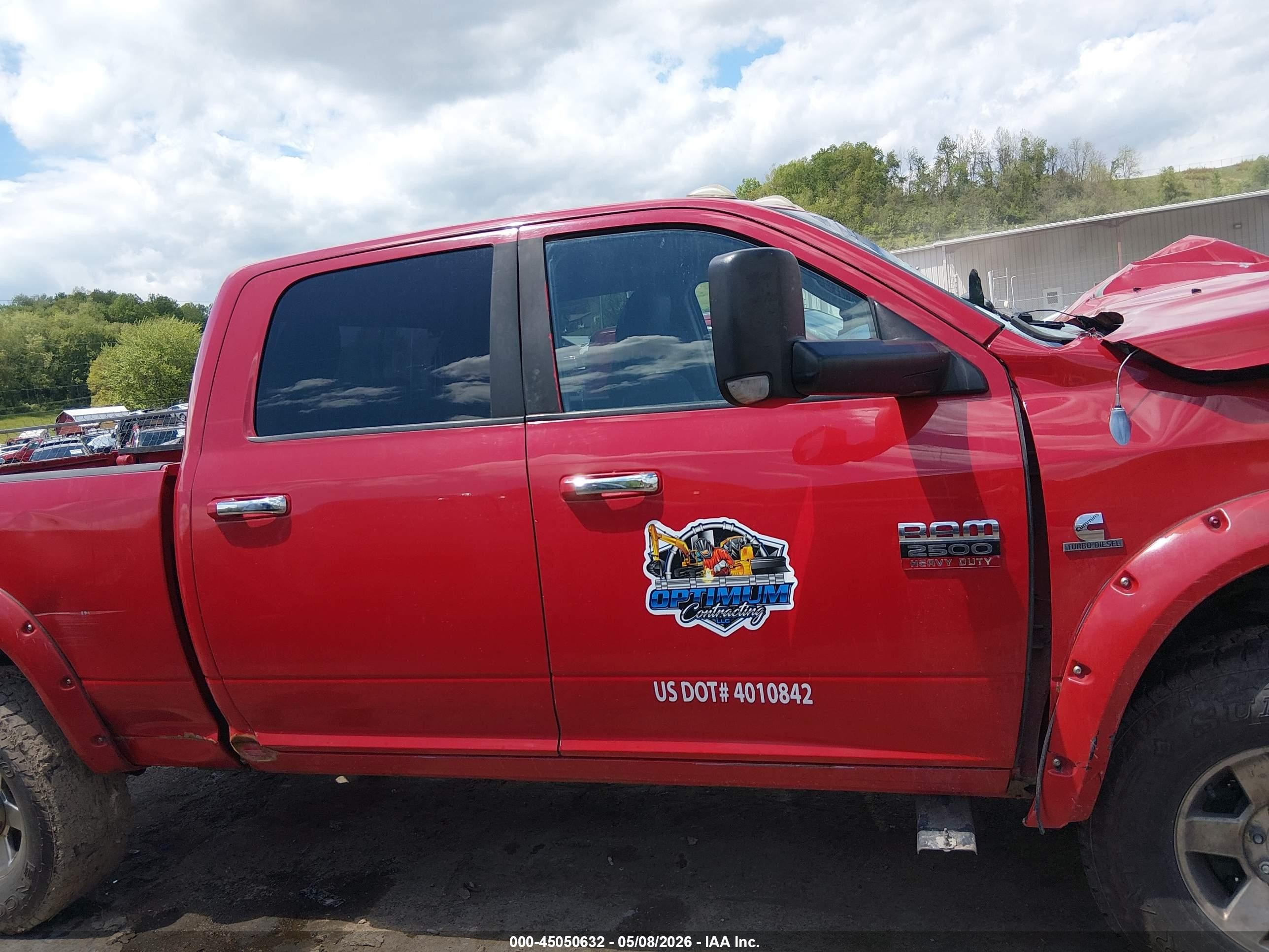 2011 Ram Ram 2500 Slt Red vin: 3D7UT2CL5BG509063