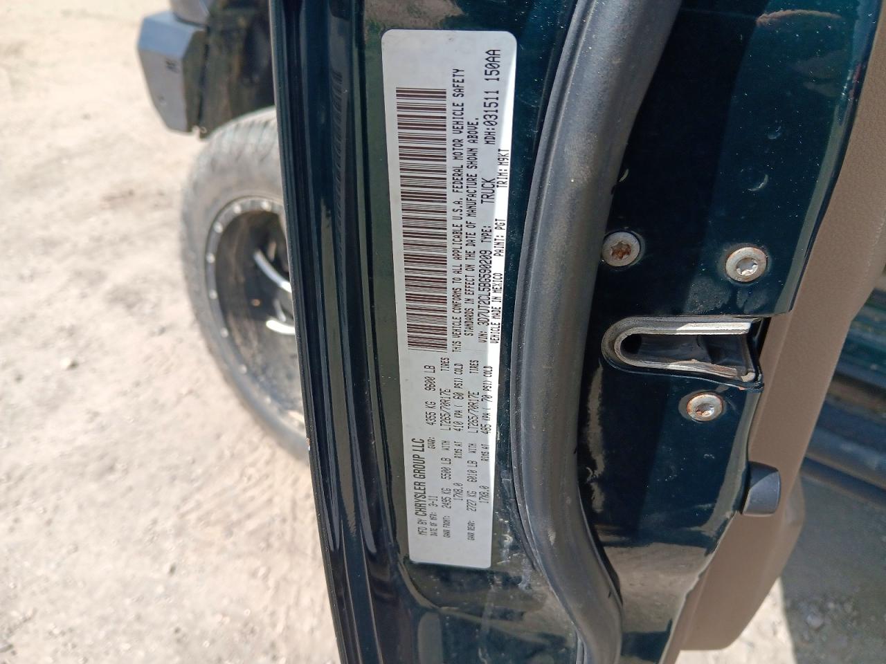 2011 Dodge Ram 2500 Green vin: 3D7UT2CL5BG590209