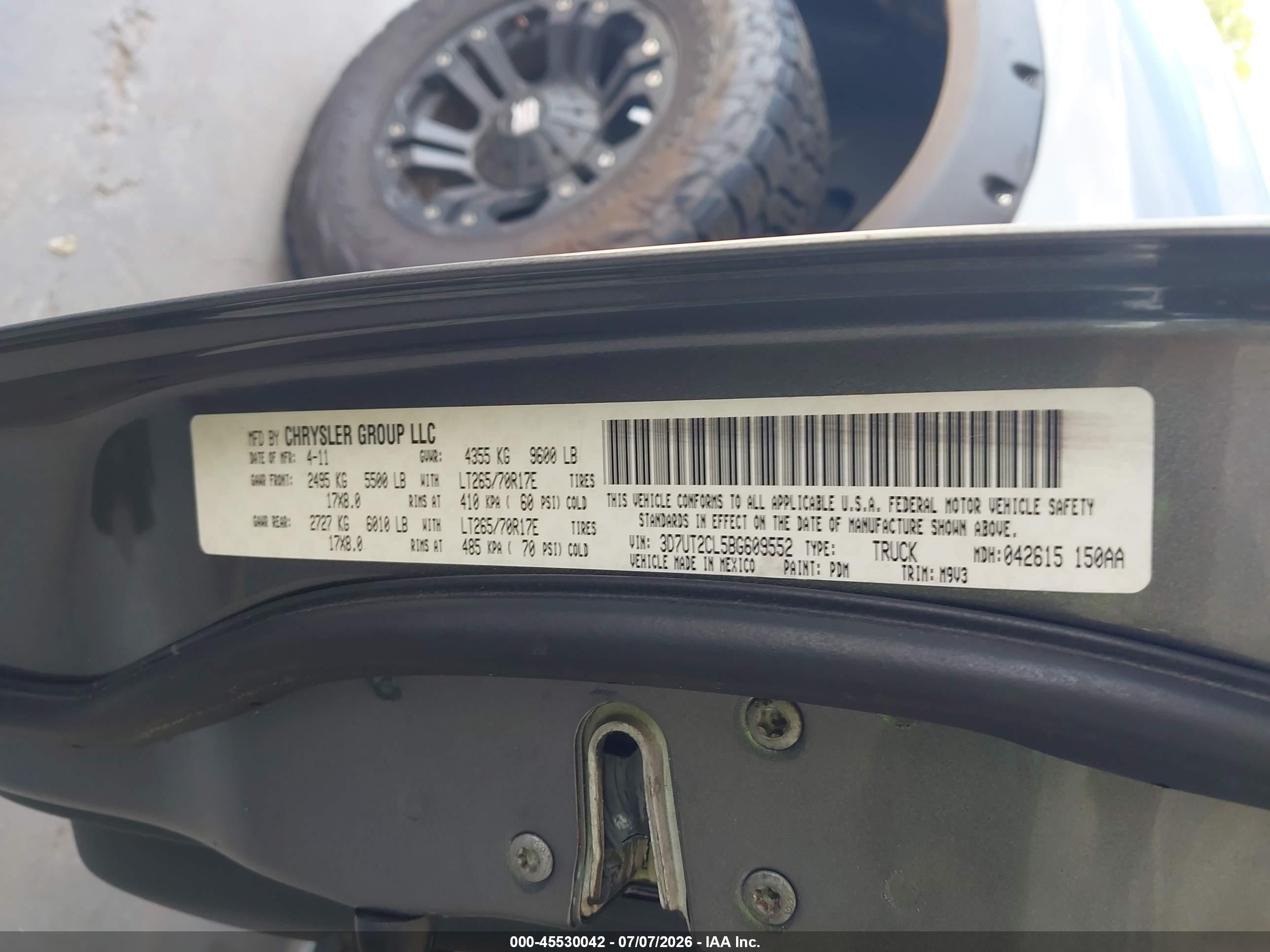 2011 Ram Ram 2500 Slt Gray vin: 3D7UT2CL5BG609552