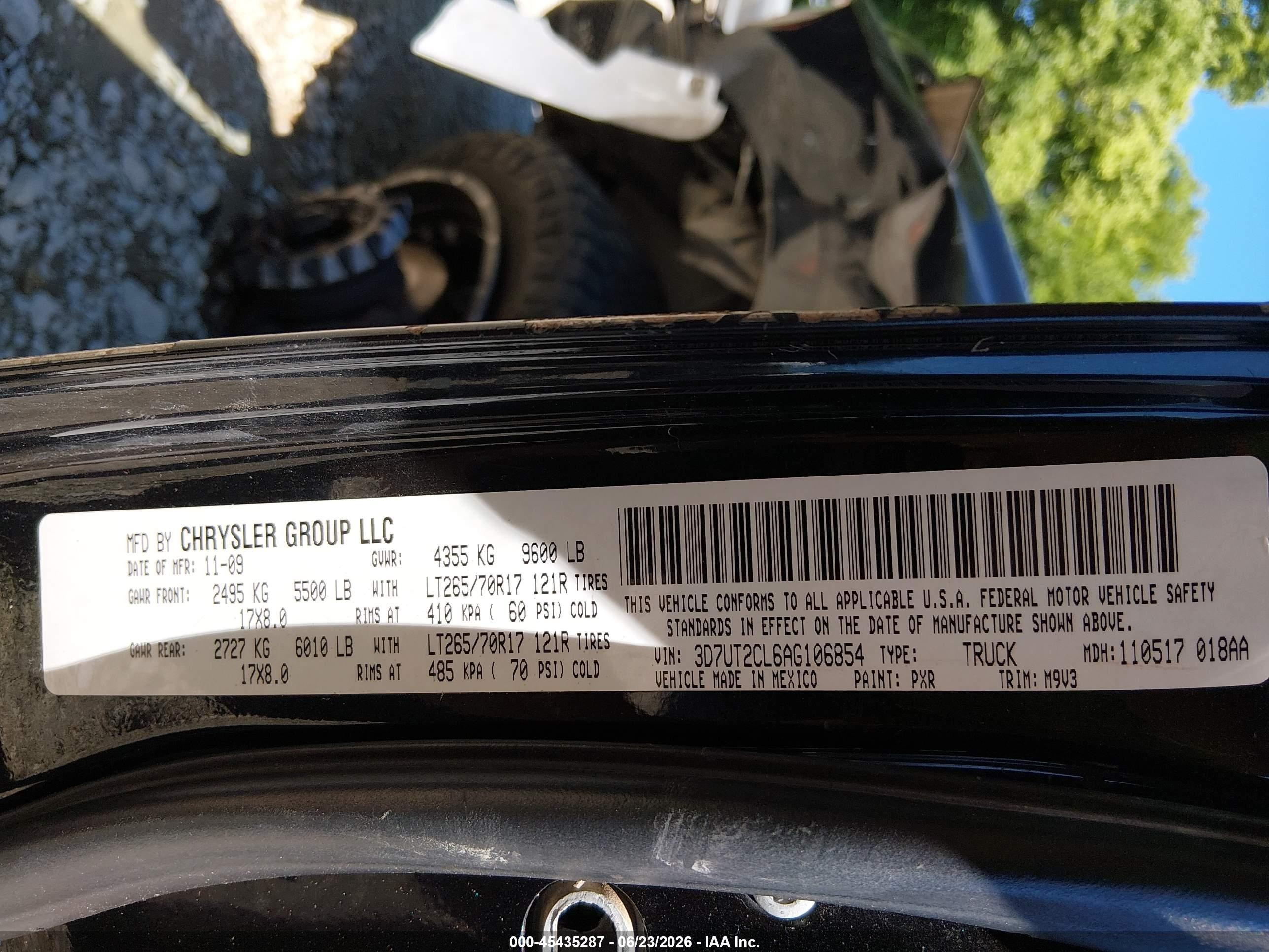 2010 Dodge Ram 2500 Slt Black vin: 3D7UT2CL6AG106854