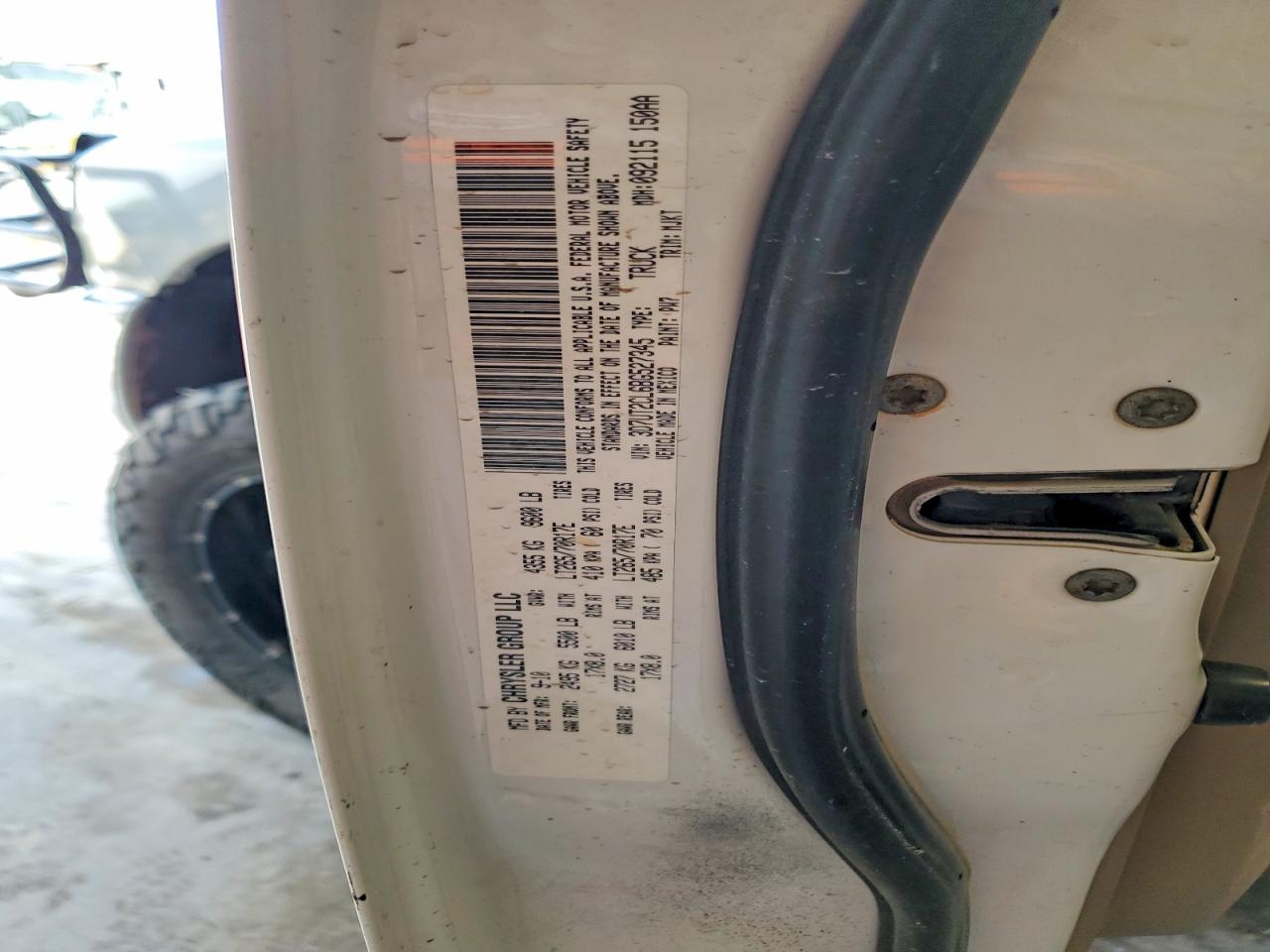 2011 Dodge Ram 2500 White vin: 3D7UT2CL6BG527345