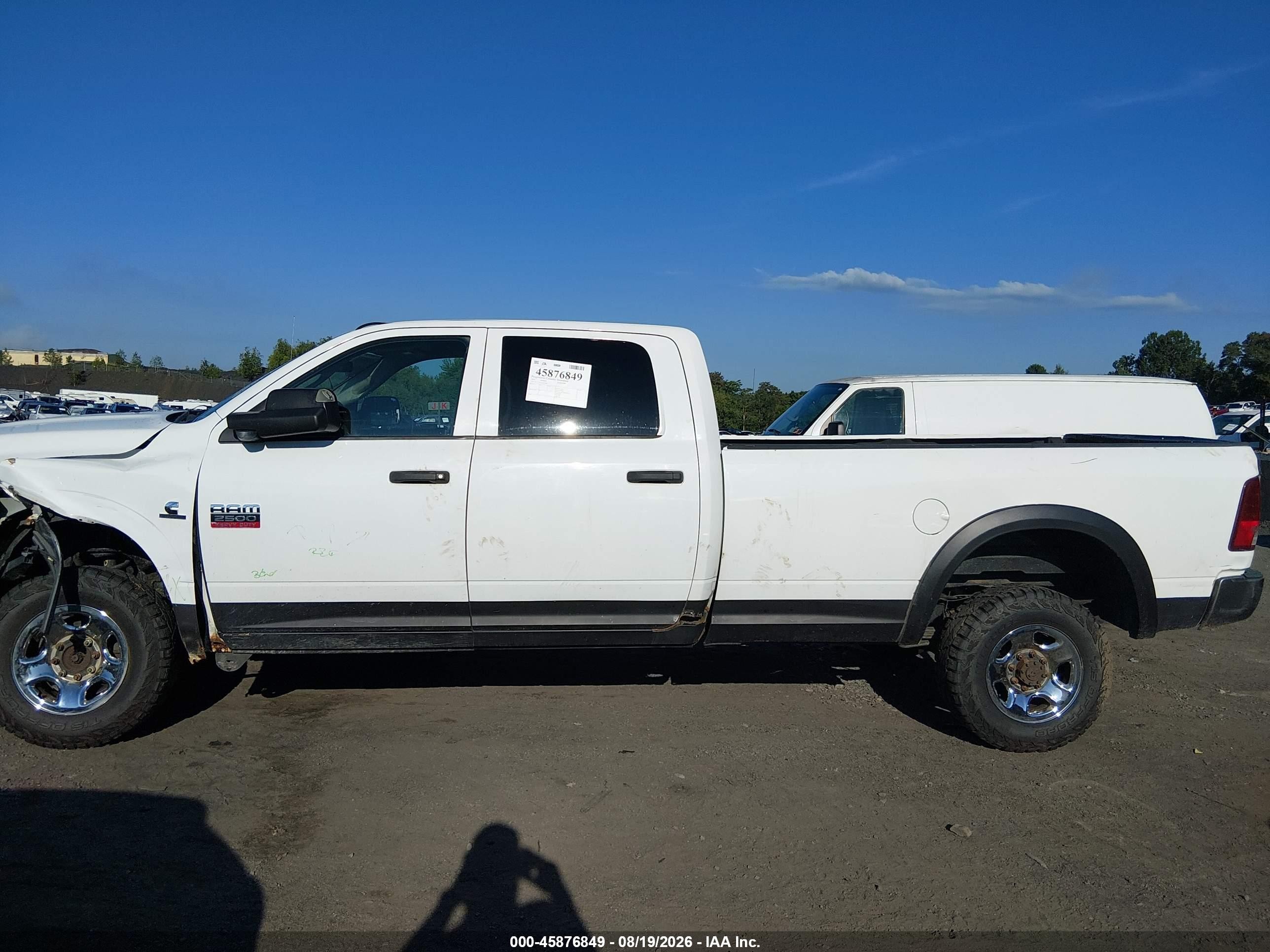 2010 Dodge Ram 2500 St White vin: 3D7UT2CL7AG127096