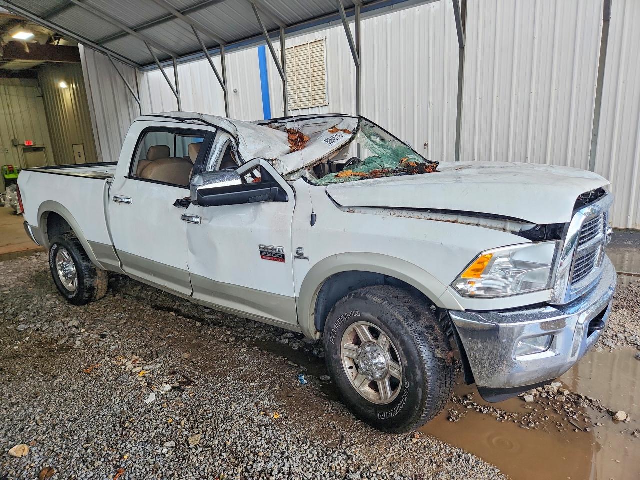 2010 Dodge Ram 2500 White vin: 3D7UT2CL8AG172337