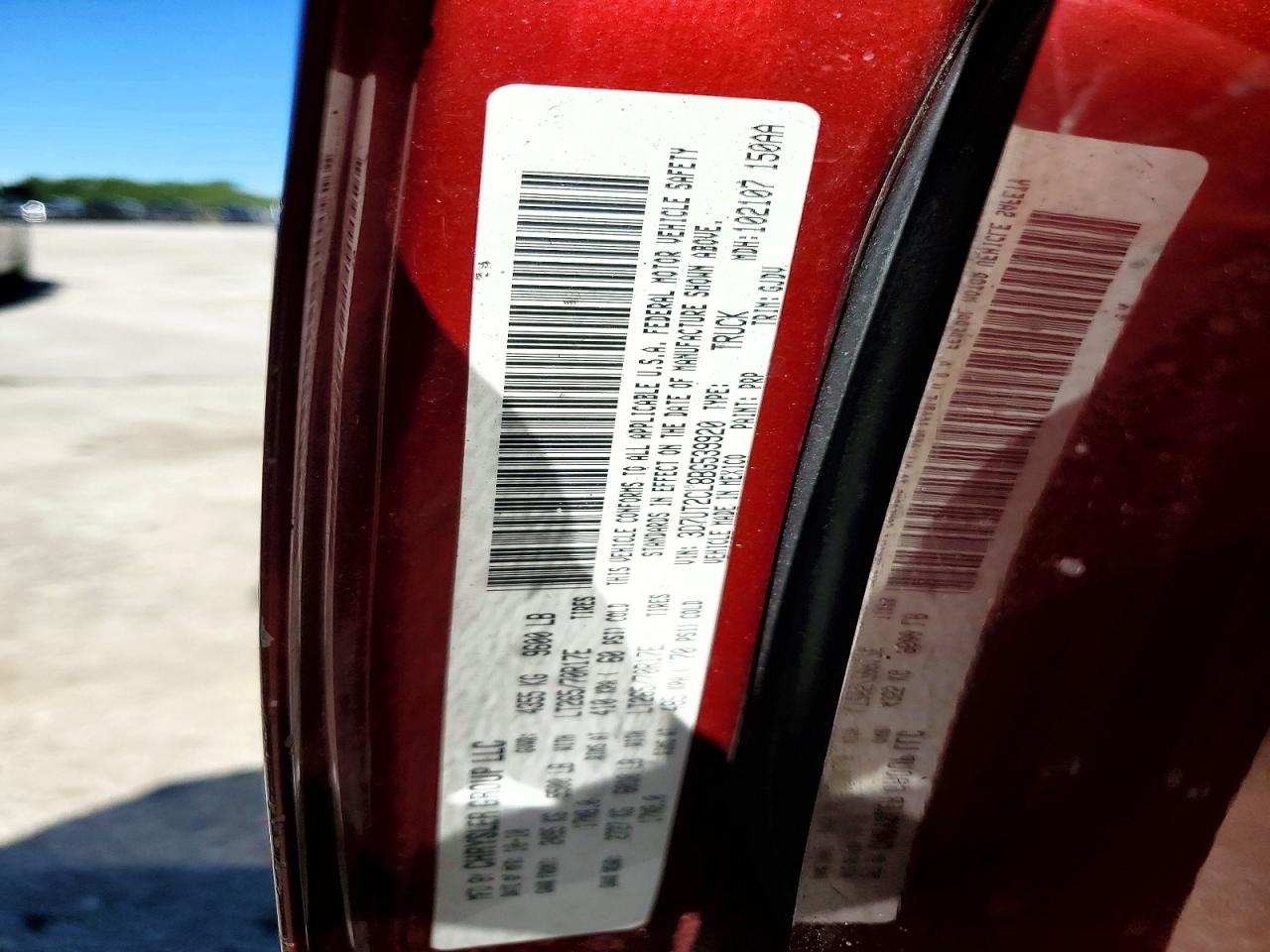2011 Dodge Ram 2500 Burgundy vin: 3D7UT2CL8BG539920
