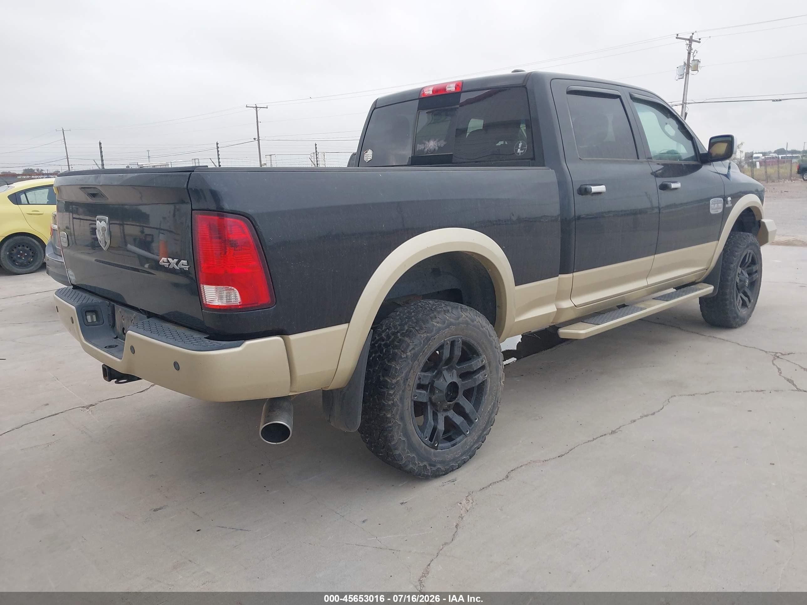 2011 Ram Ram 2500 Laramie Longhorn Black vin: 3D7UT2CL8BG571086