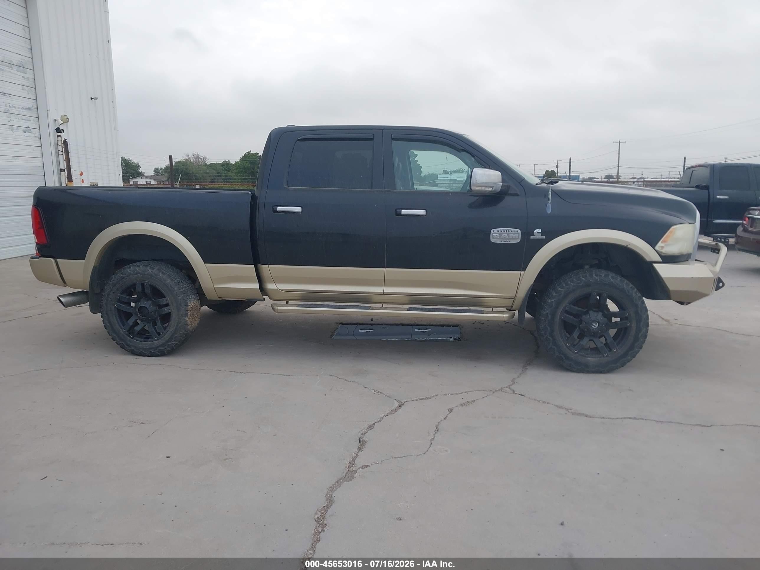 2011 Ram Ram 2500 Laramie Longhorn Black vin: 3D7UT2CL8BG571086