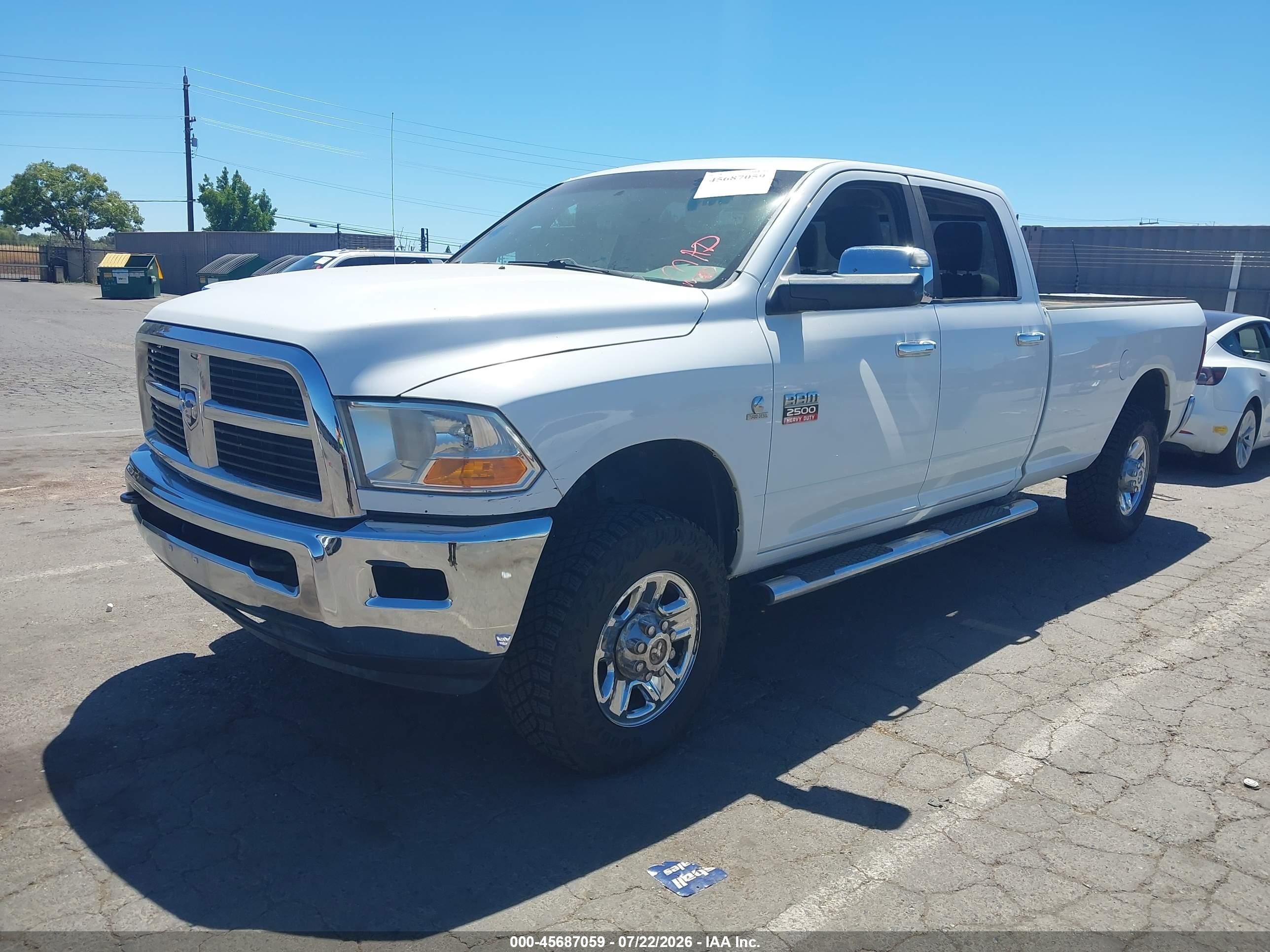 2011 Ram Ram 2500 Slt Белый vin: 3D7UT2CL8BG625597