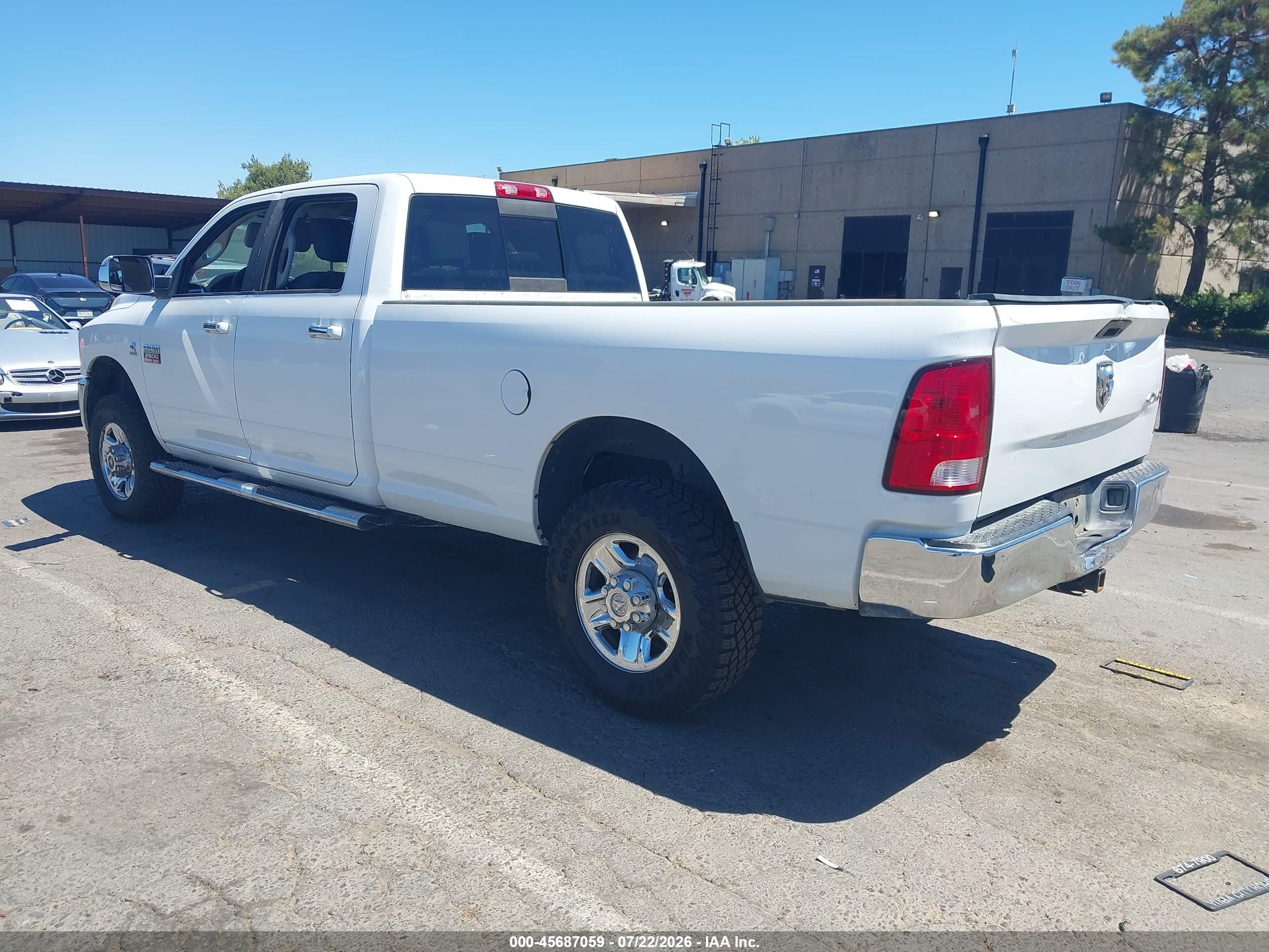 2011 Ram Ram 2500 Slt Белый vin: 3D7UT2CL8BG625597
