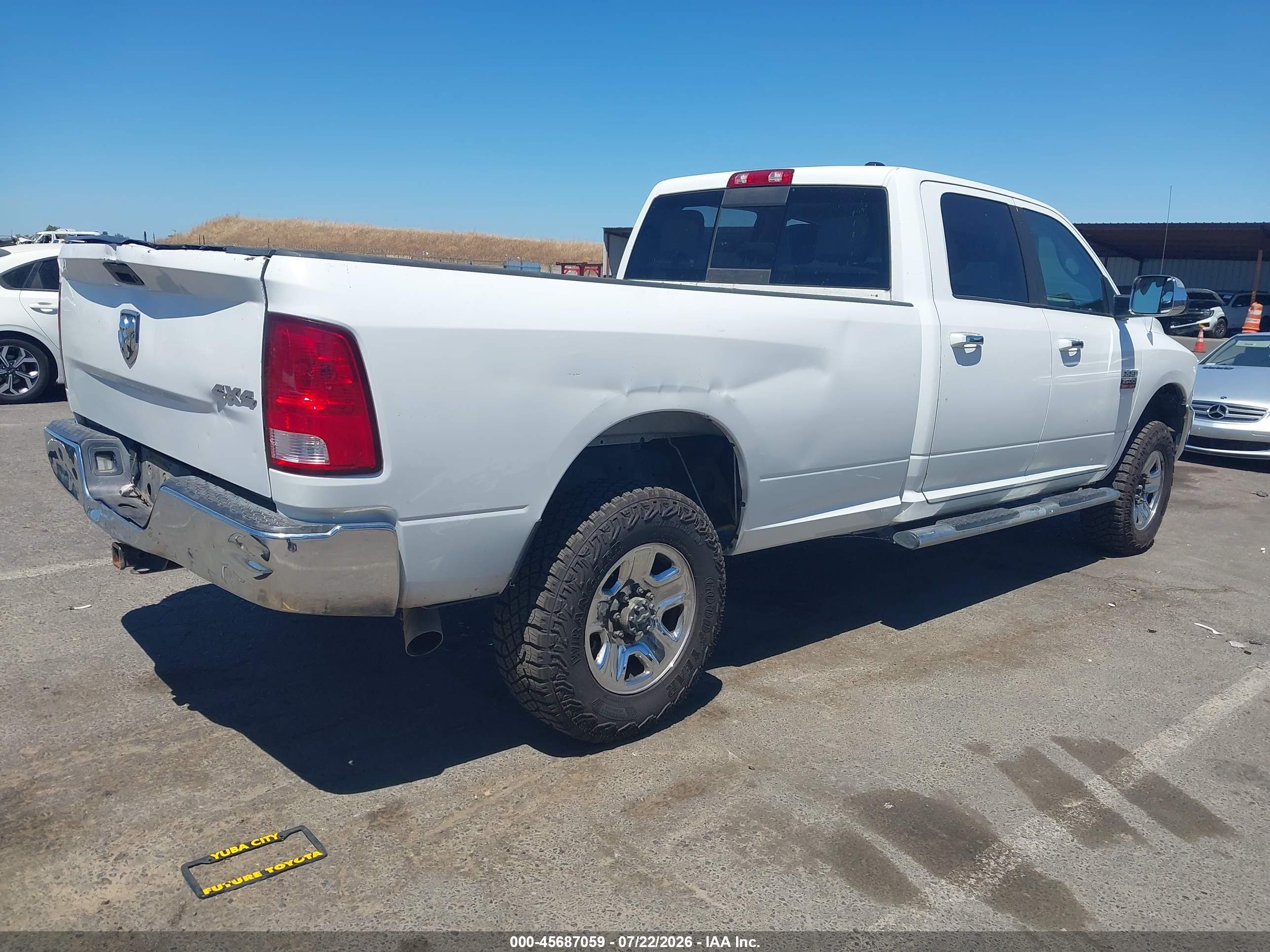 2011 Ram Ram 2500 Slt Белый vin: 3D7UT2CL8BG625597