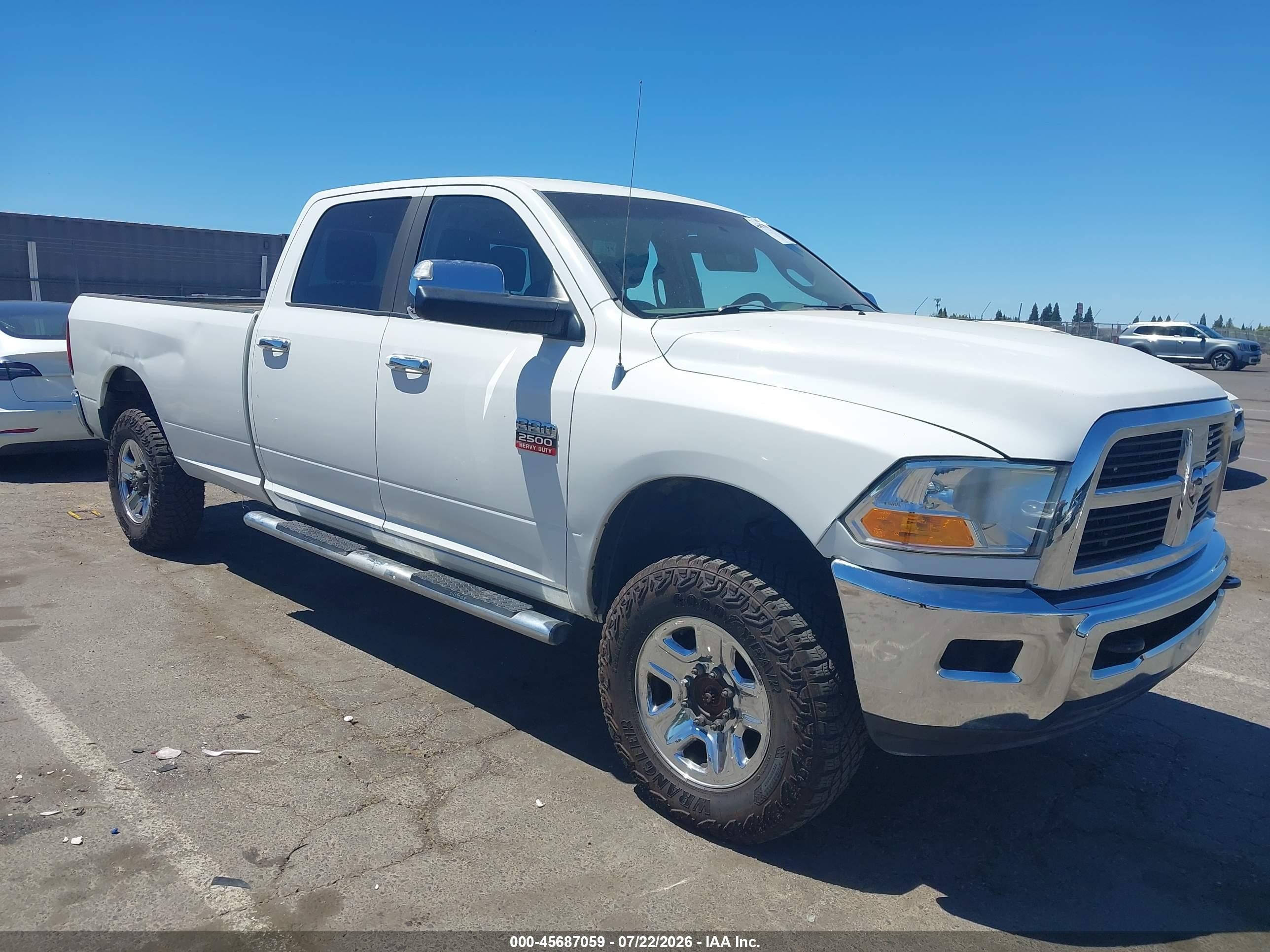 2011 Ram Ram 2500 Slt Белый vin: 3D7UT2CL8BG625597