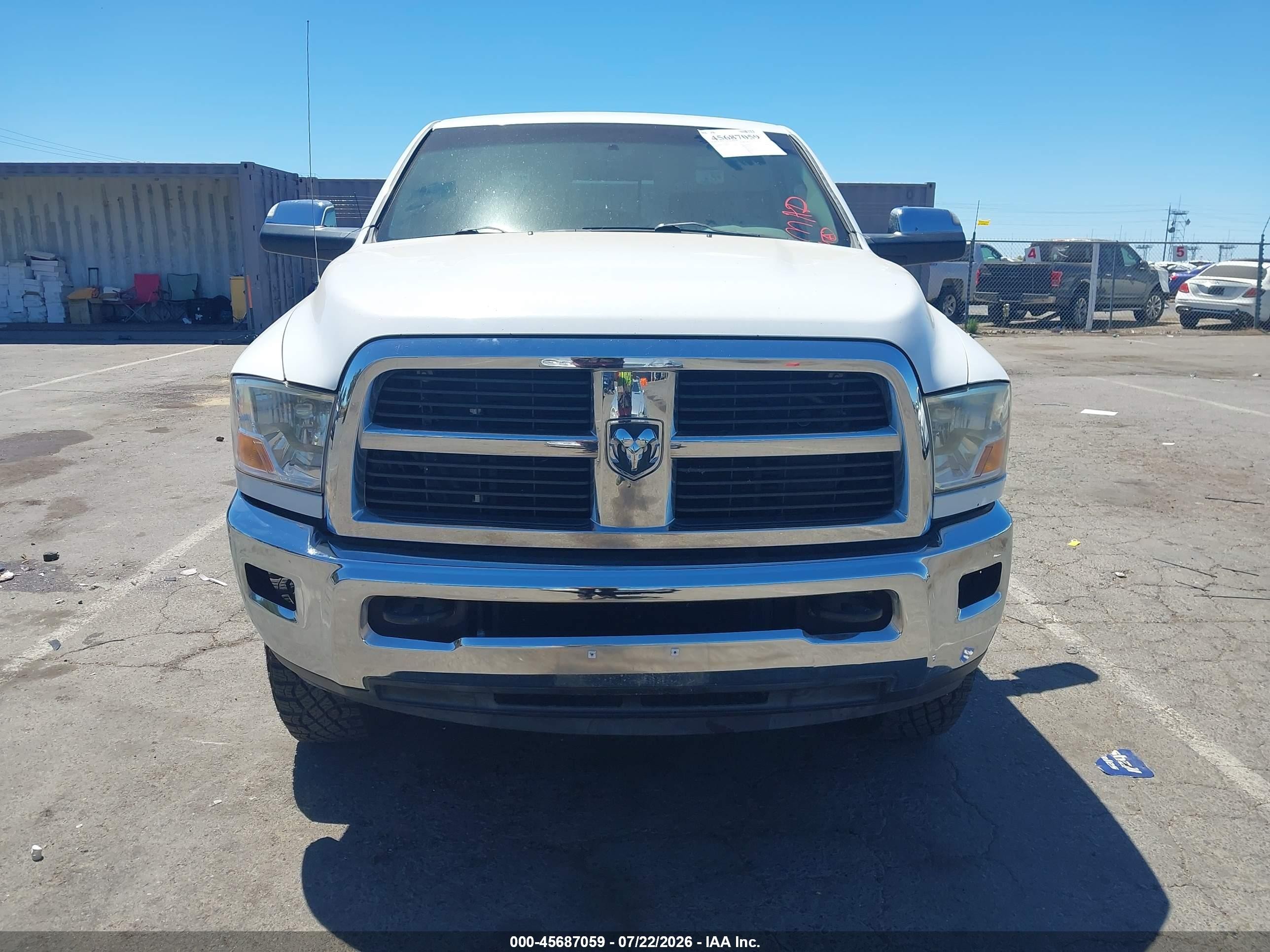 2011 Ram Ram 2500 Slt Белый vin: 3D7UT2CL8BG625597