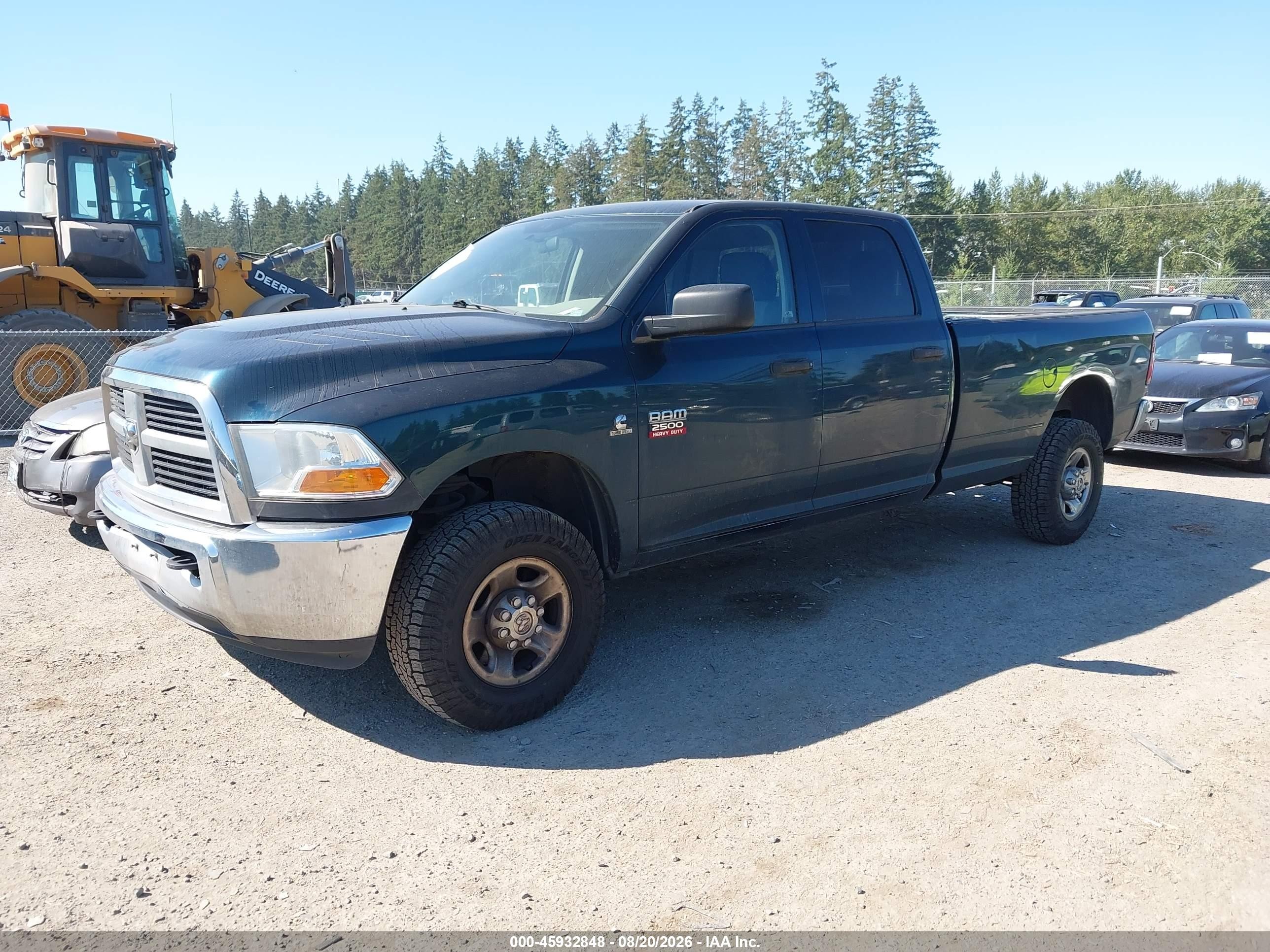 2011 Ram Ram 2500 St Green vin: 3D7UT2CL9BG522303