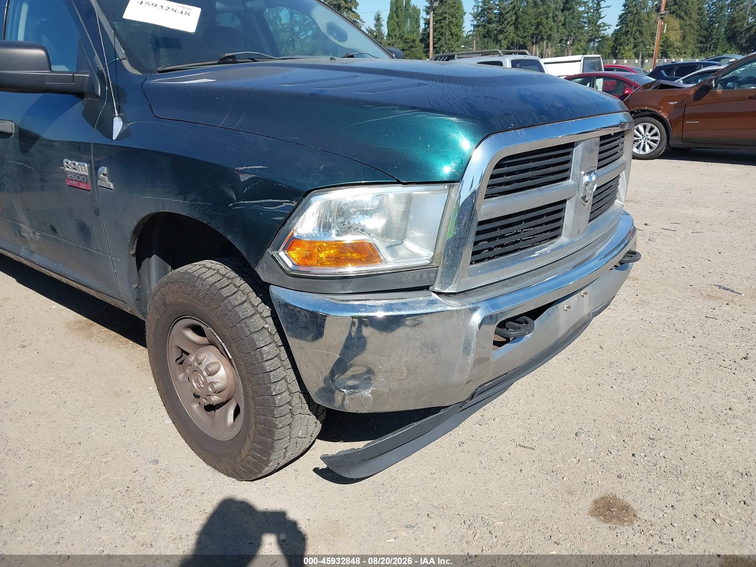2011 Ram Ram 2500 St Green vin: 3D7UT2CL9BG522303
