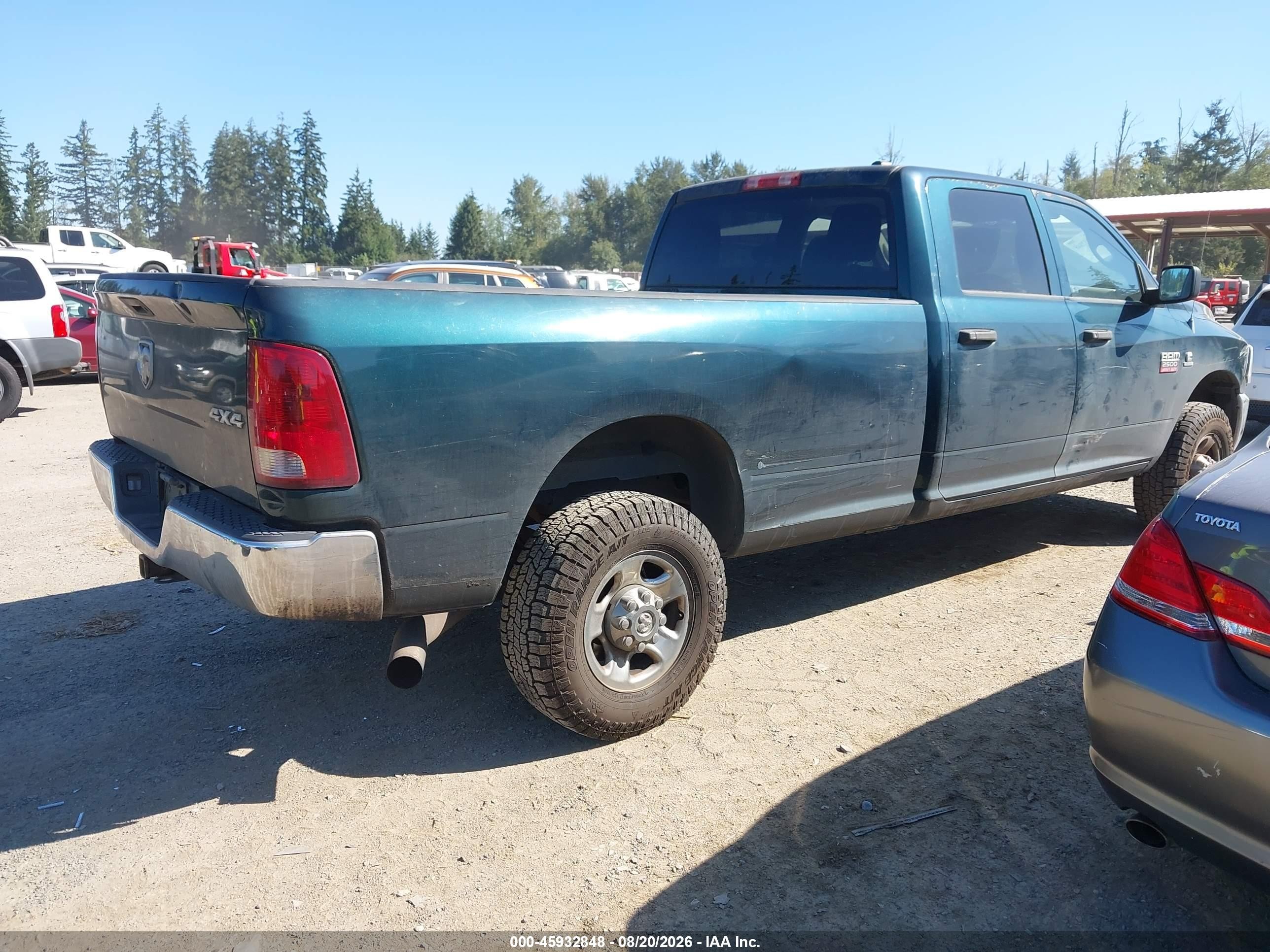 2011 Ram Ram 2500 St Green vin: 3D7UT2CL9BG522303