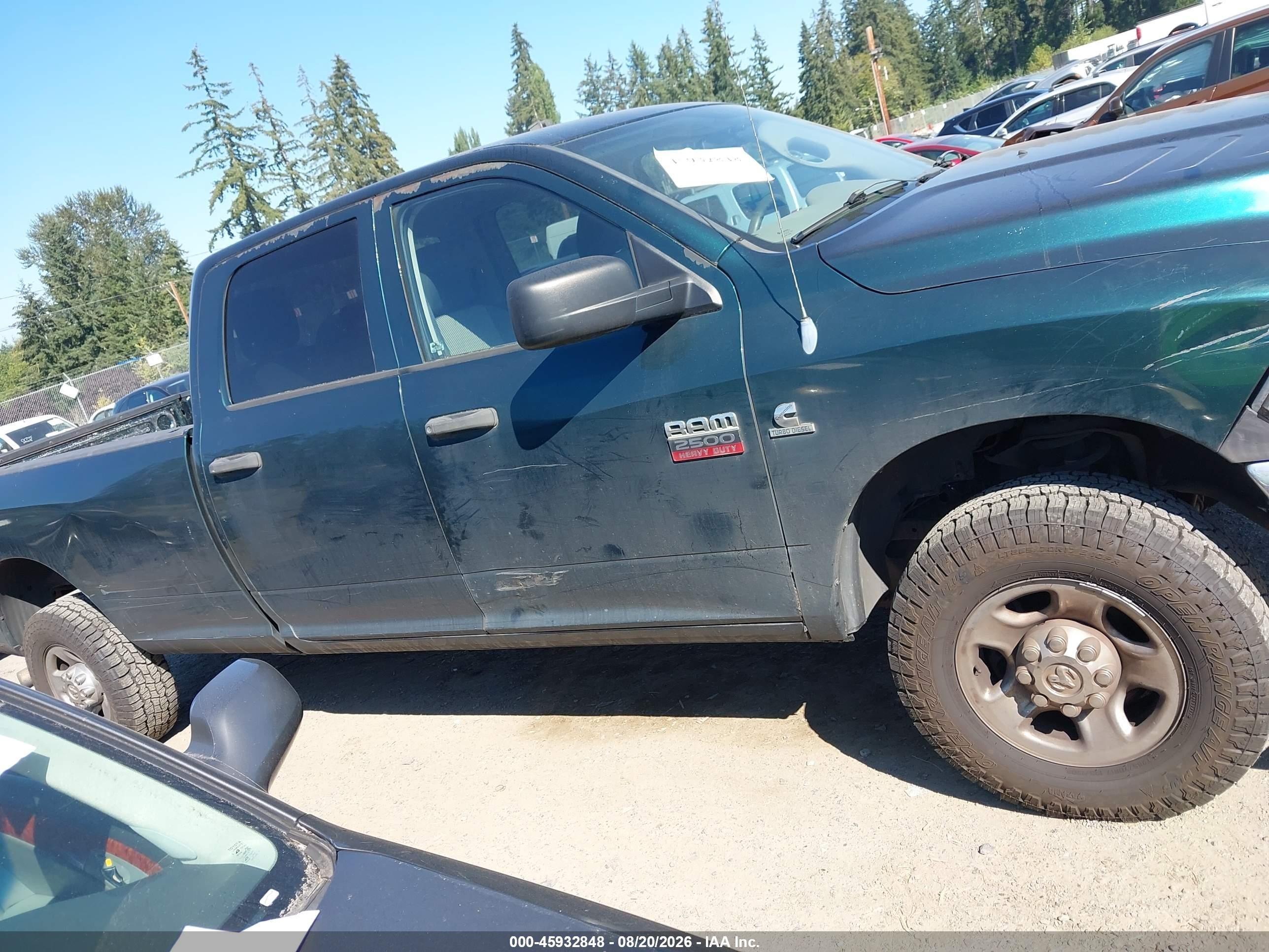2011 Ram Ram 2500 St Green vin: 3D7UT2CL9BG522303