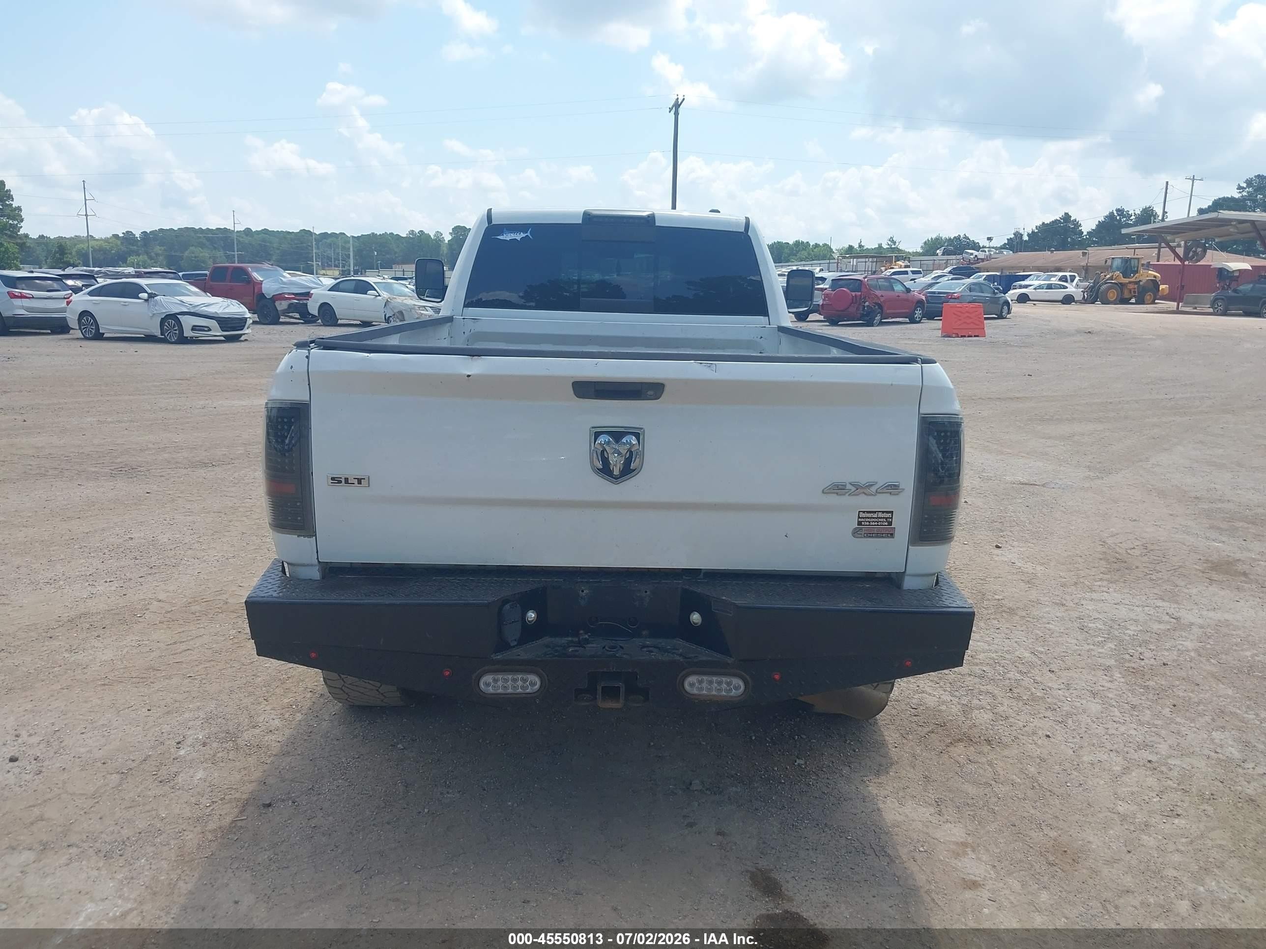 2011 Ram Ram 2500 Slt White vin: 3D7UT2CLXBG620756