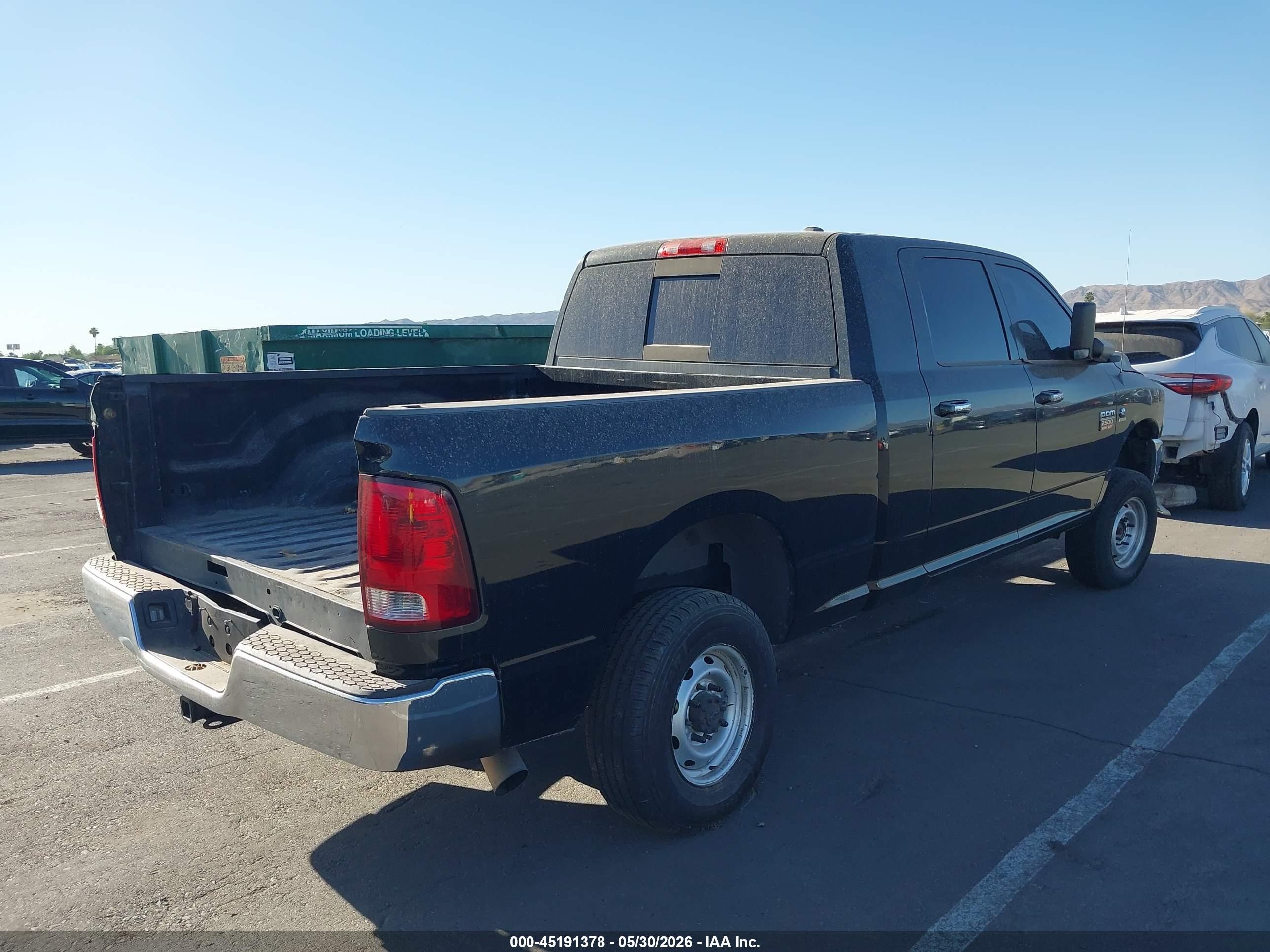 2010 Dodge Ram 2500 Slt Black vin: 3D7UT2HL0AG135193