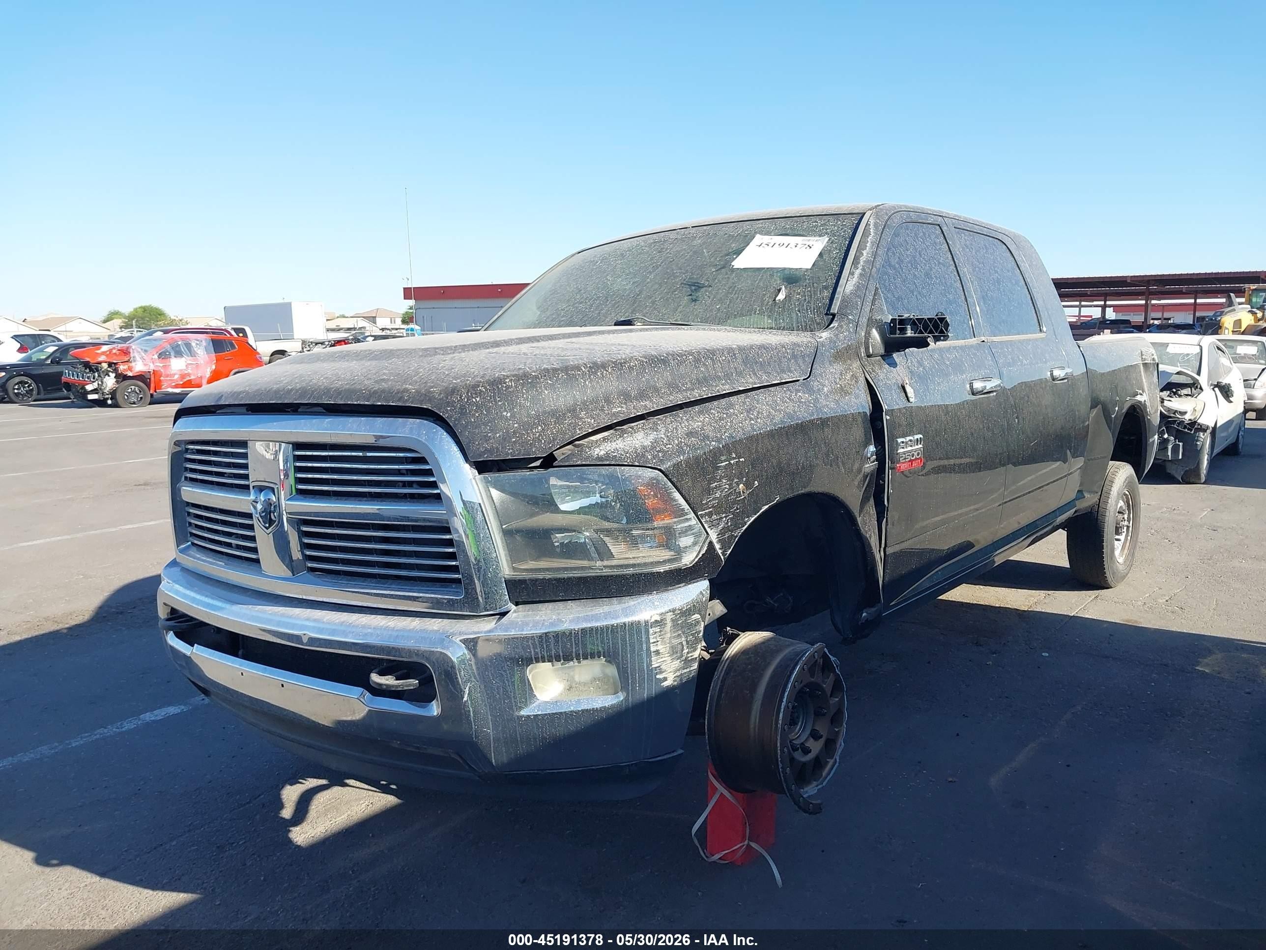 2010 Dodge Ram 2500 Slt Black vin: 3D7UT2HL0AG135193