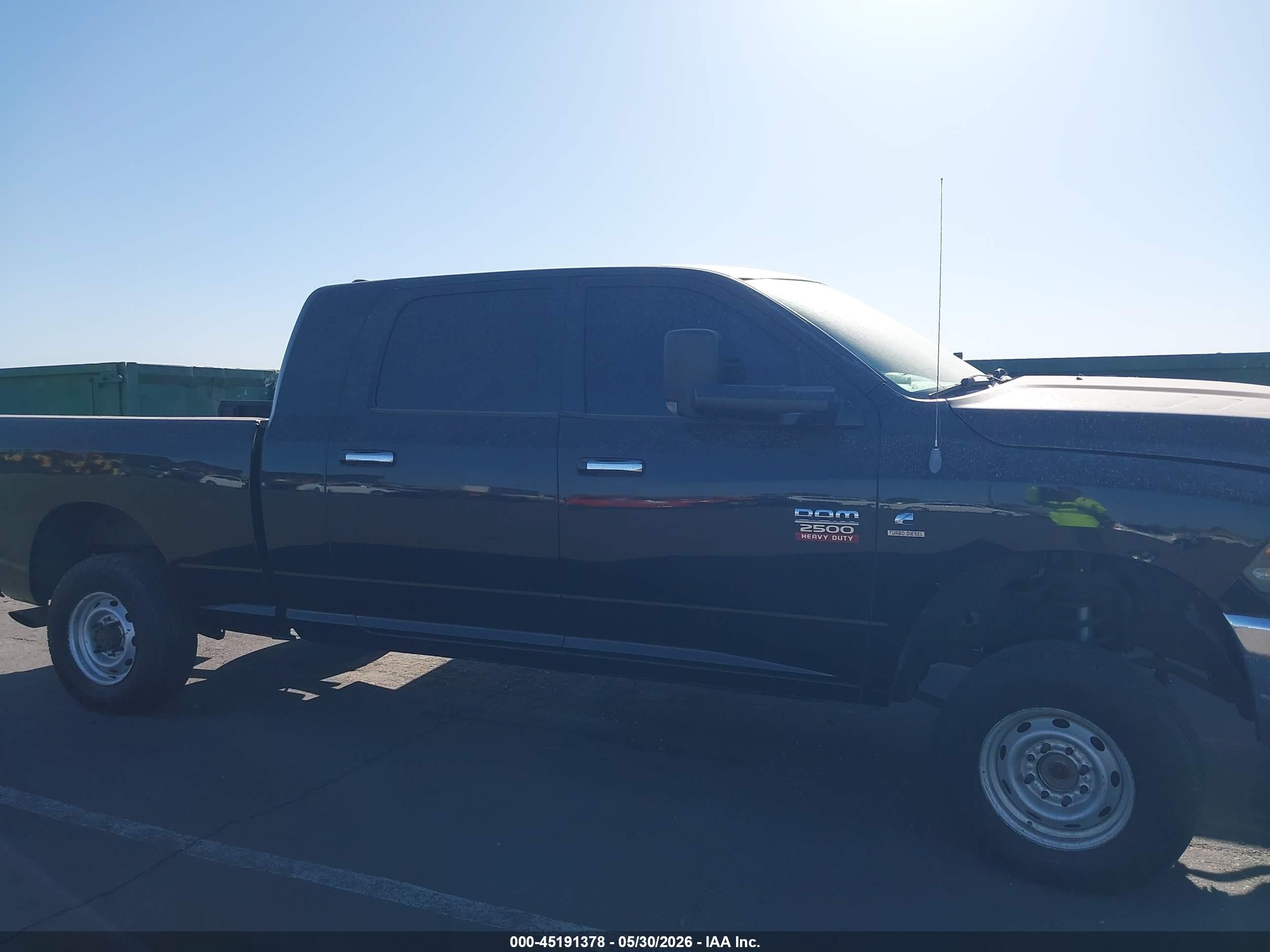 2010 Dodge Ram 2500 Slt Black vin: 3D7UT2HL0AG135193