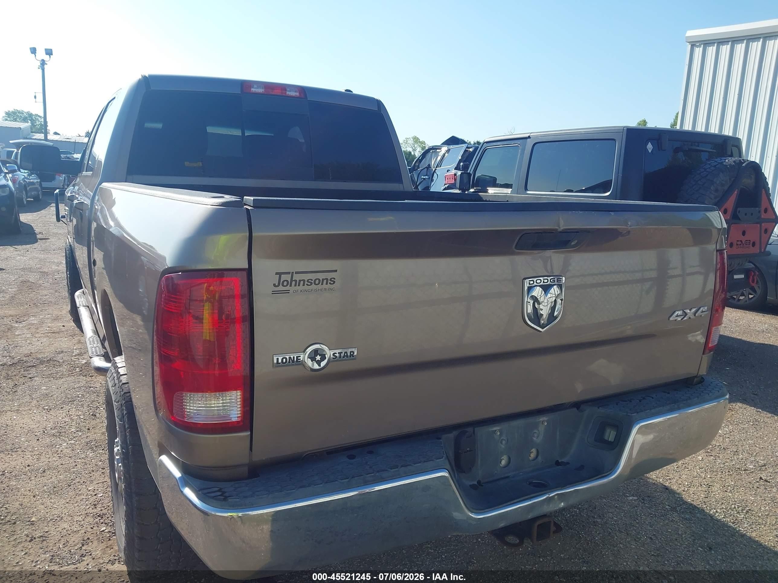 2010 Dodge Ram 2500 Slt Tan vin: 3D7UT2HL1AG135011