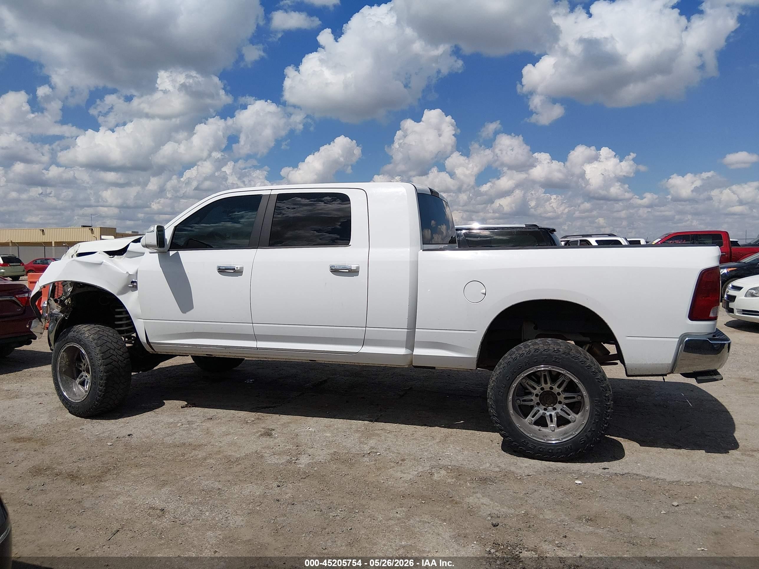 2010 Dodge Ram 2500 Slt White vin: 3D7UT2HL3AG134314