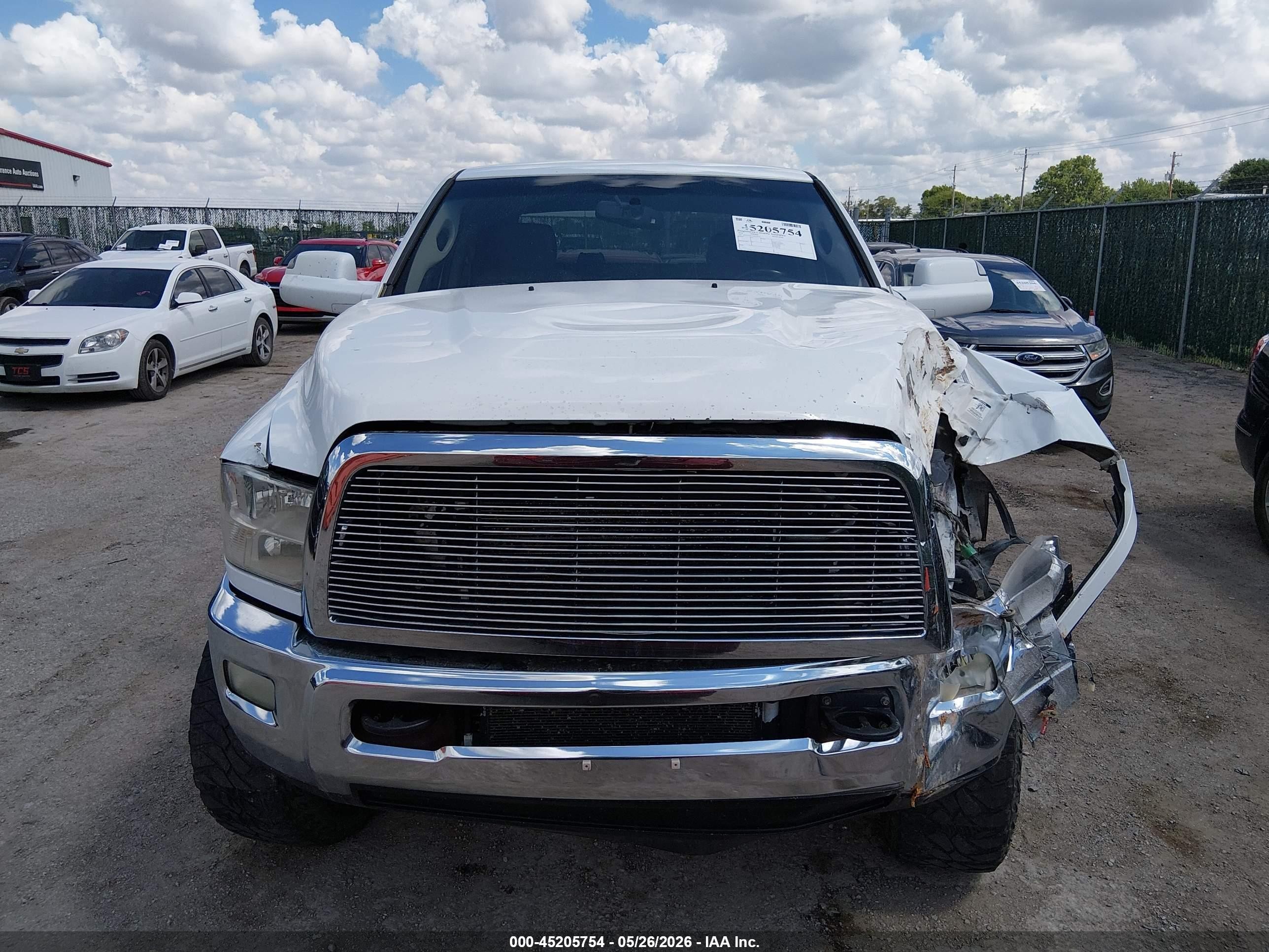 2010 Dodge Ram 2500 Slt White vin: 3D7UT2HL3AG134314