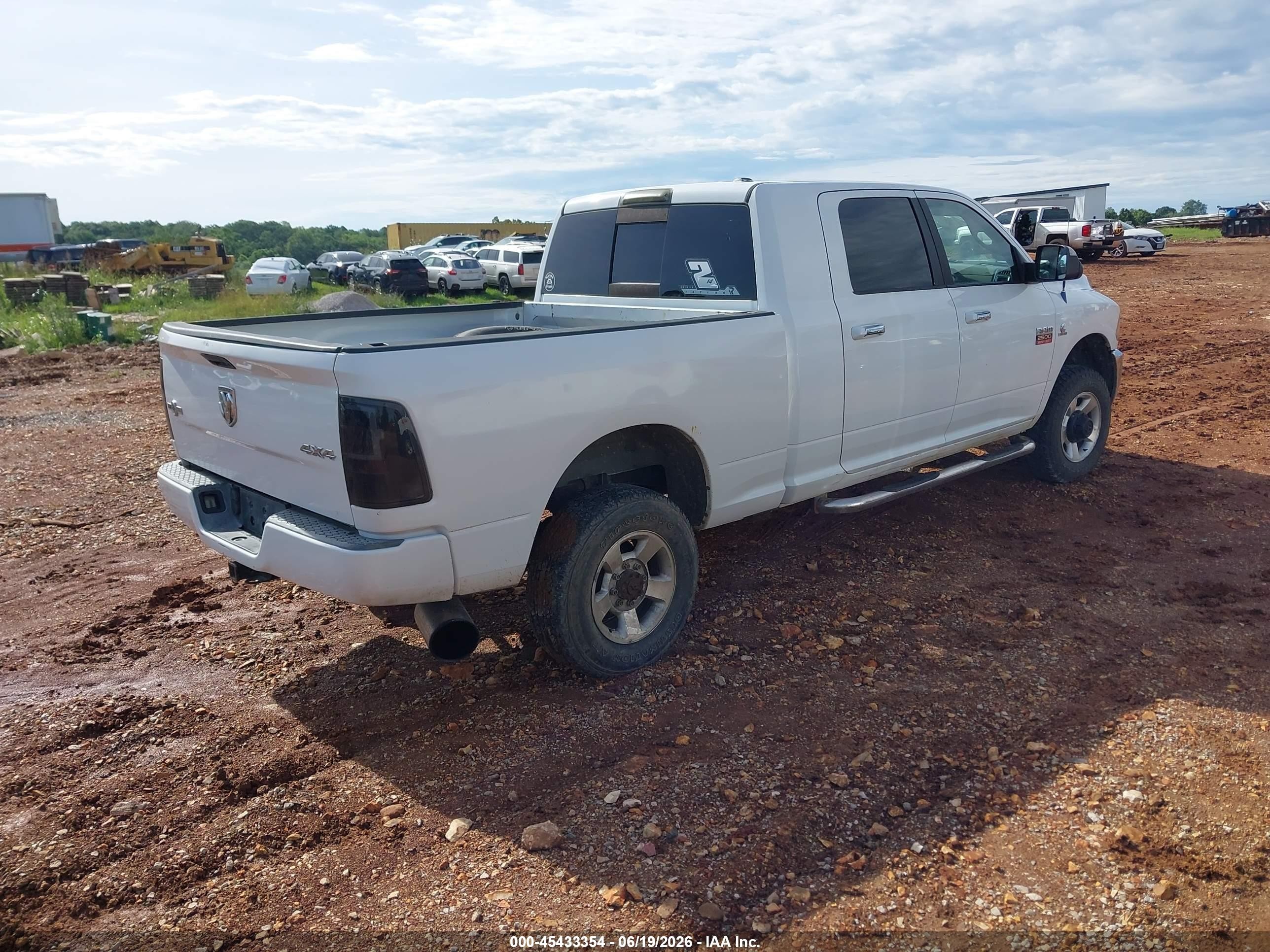 2010 Dodge Ram 2500 Slt White vin: 3D7UT2HL4AG113097