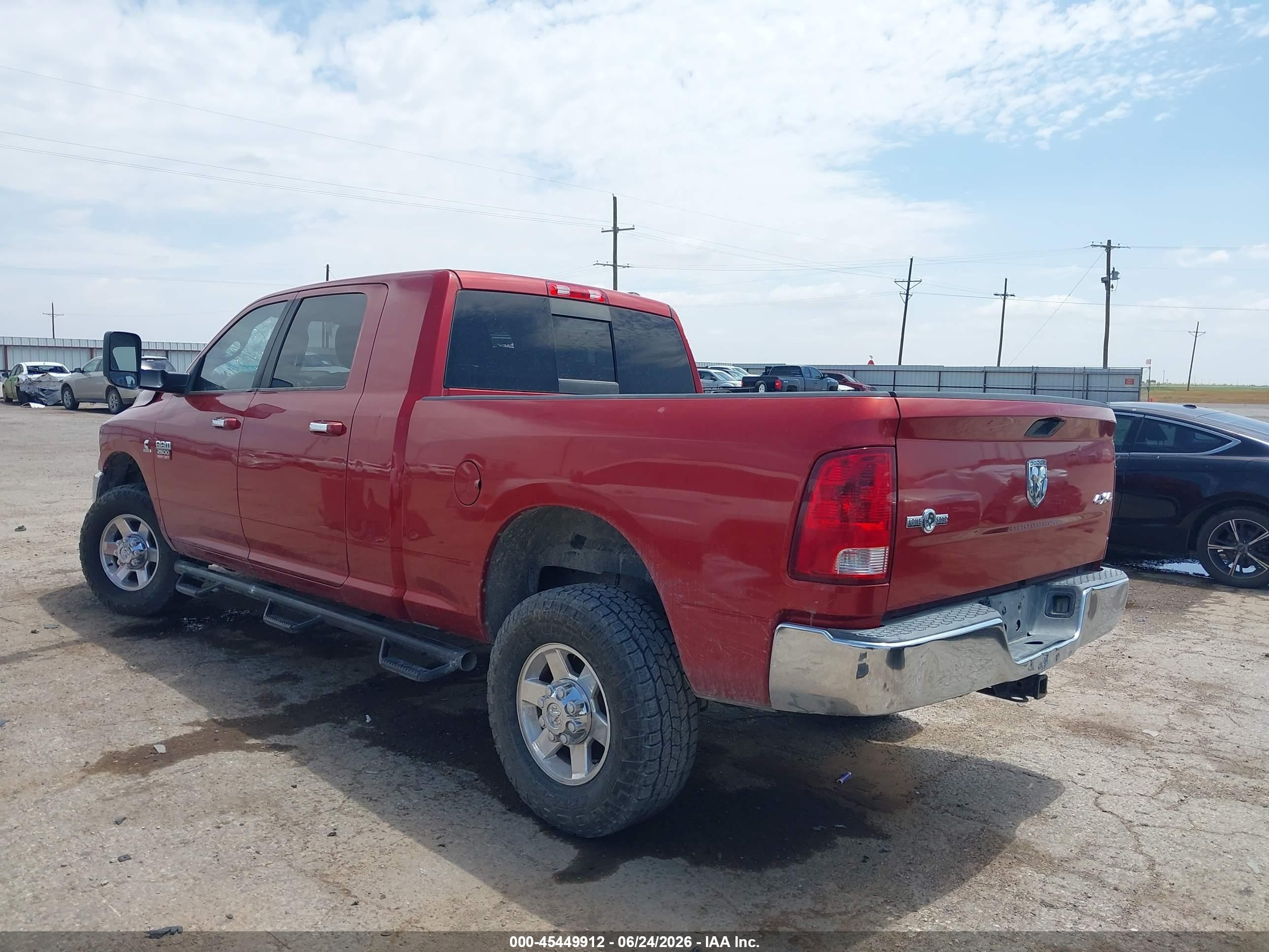 2010 Dodge Ram 2500 Slt Maroon vin: 3D7UT2HLXAG145052