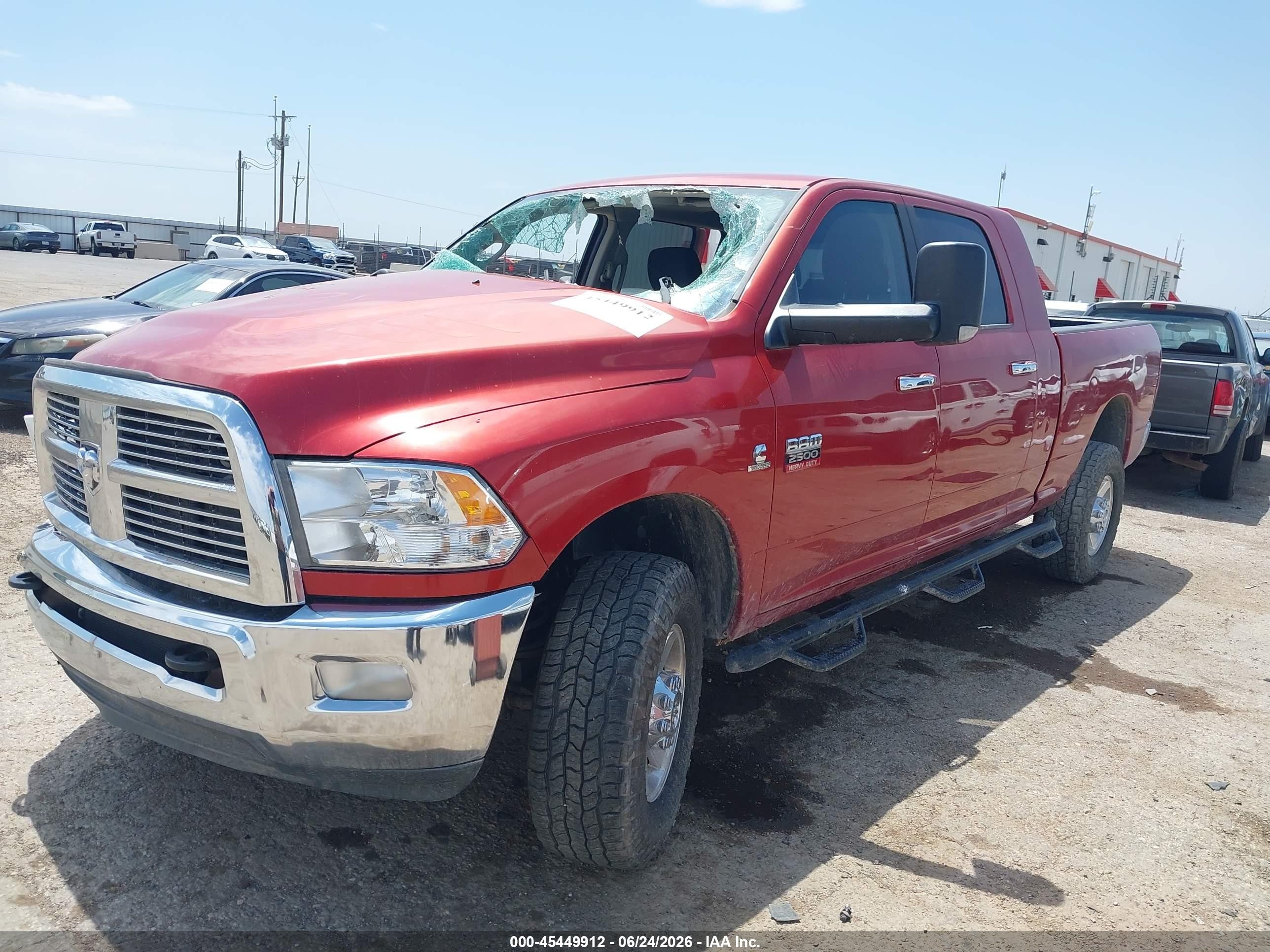 2010 Dodge Ram 2500 Slt Maroon vin: 3D7UT2HLXAG145052