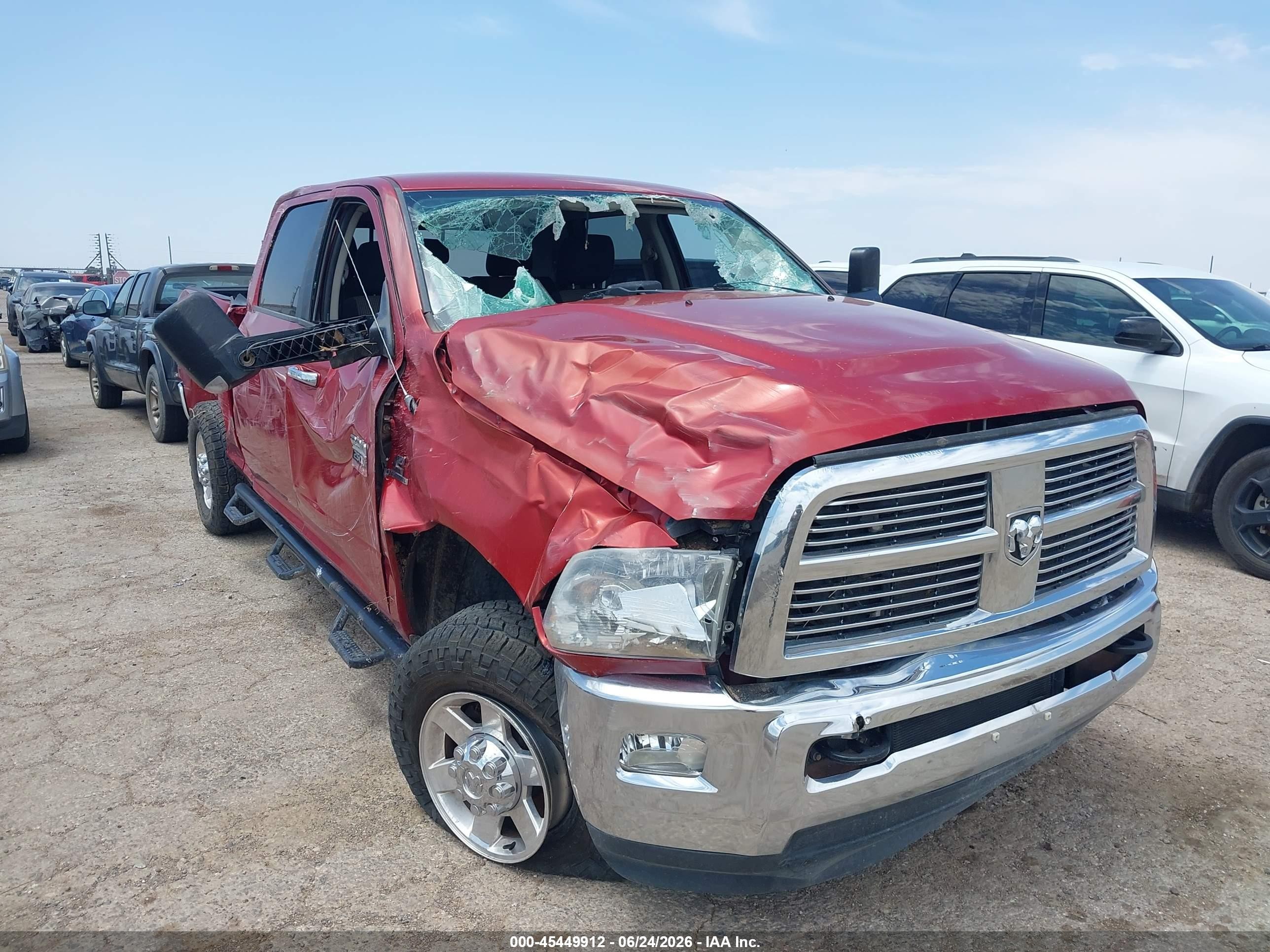 2010 Dodge Ram 2500 Slt Maroon vin: 3D7UT2HLXAG145052