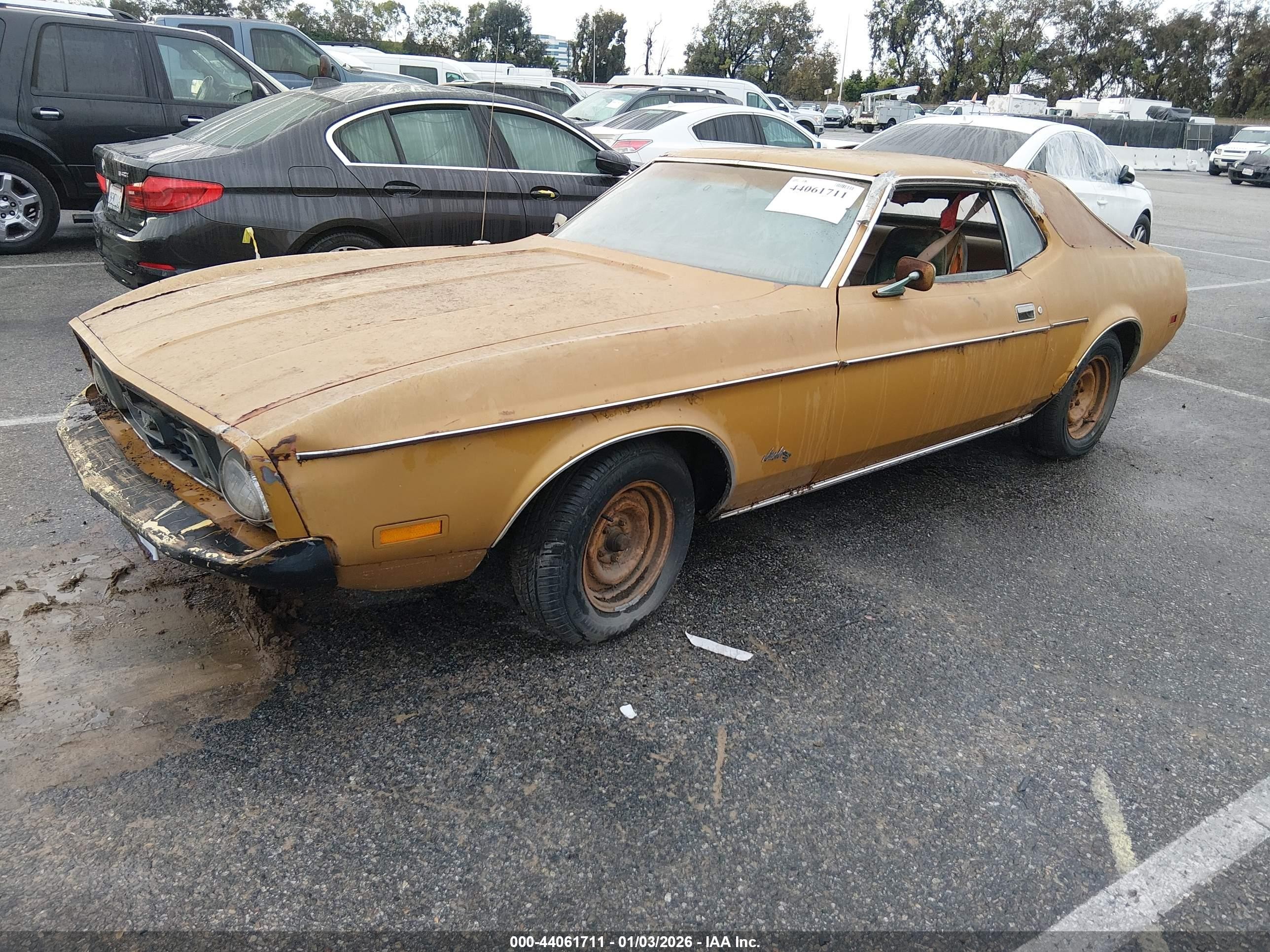 1973 Ford Mustang   Золотой vin: 3F01F186832      