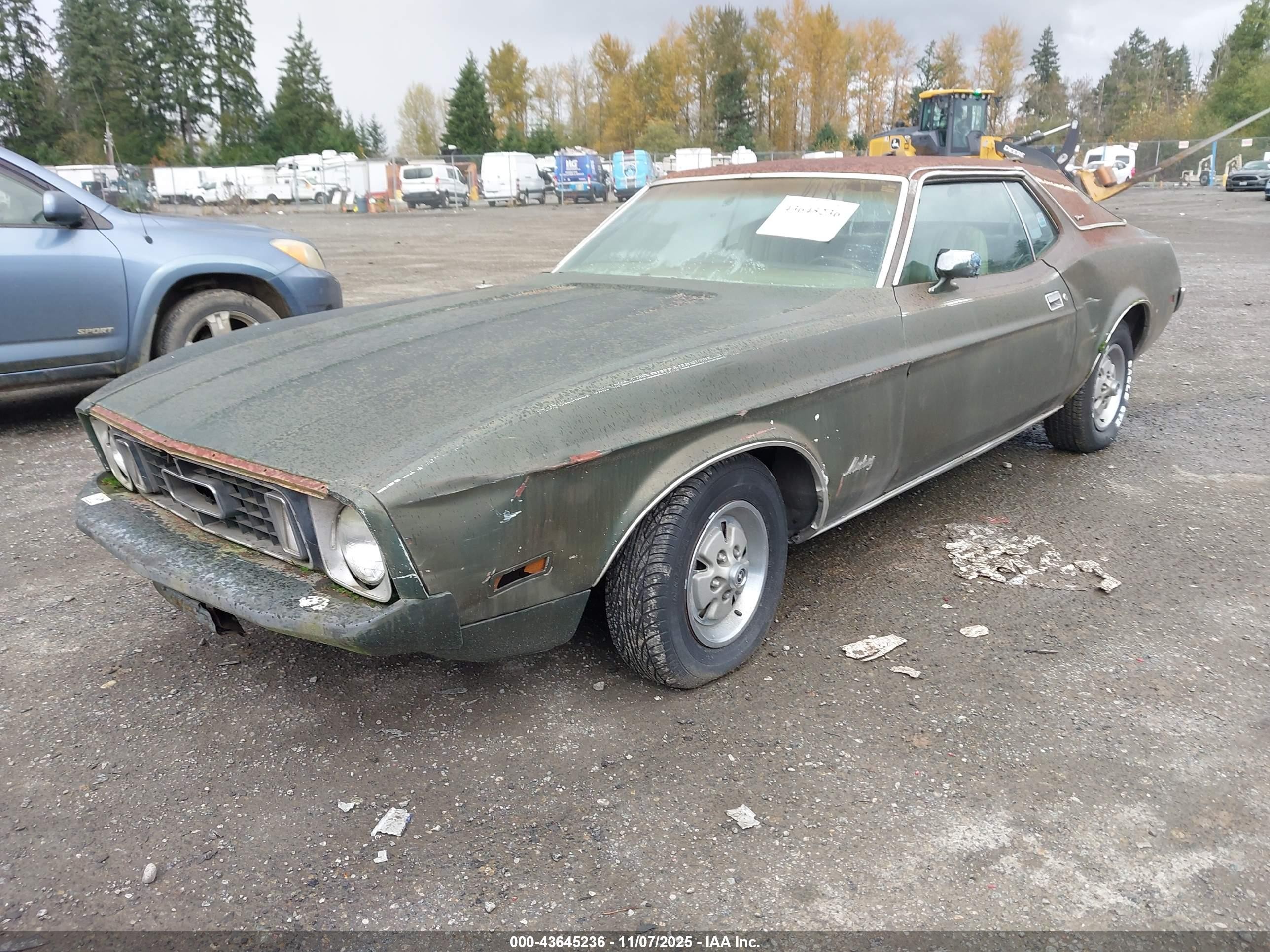 1973 Ford Mustang   Зеленый vin: 3F04H261310      
