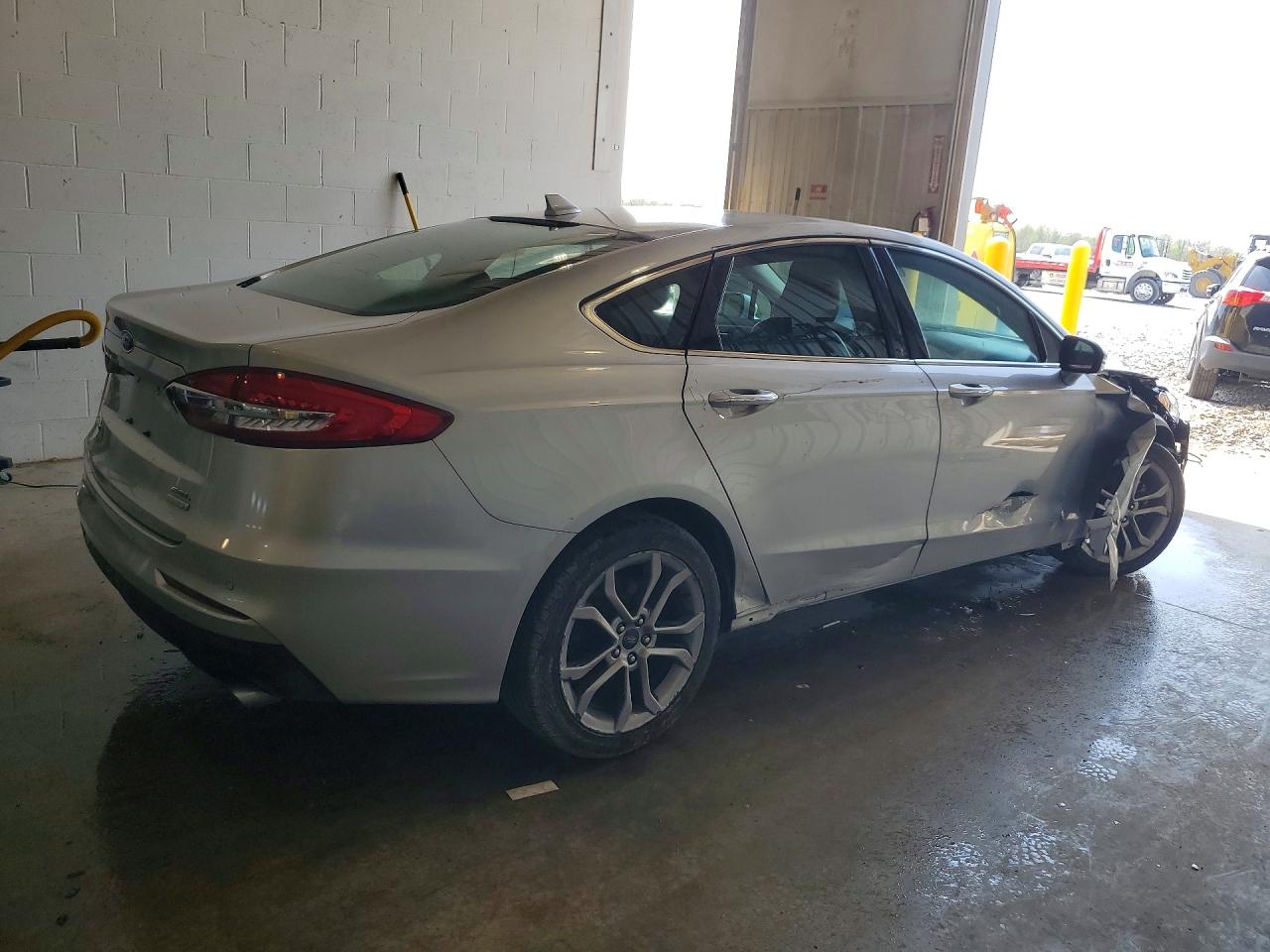 2019 Ford Fusion Sel Silver vin: 3FA6P0CD2KR253463