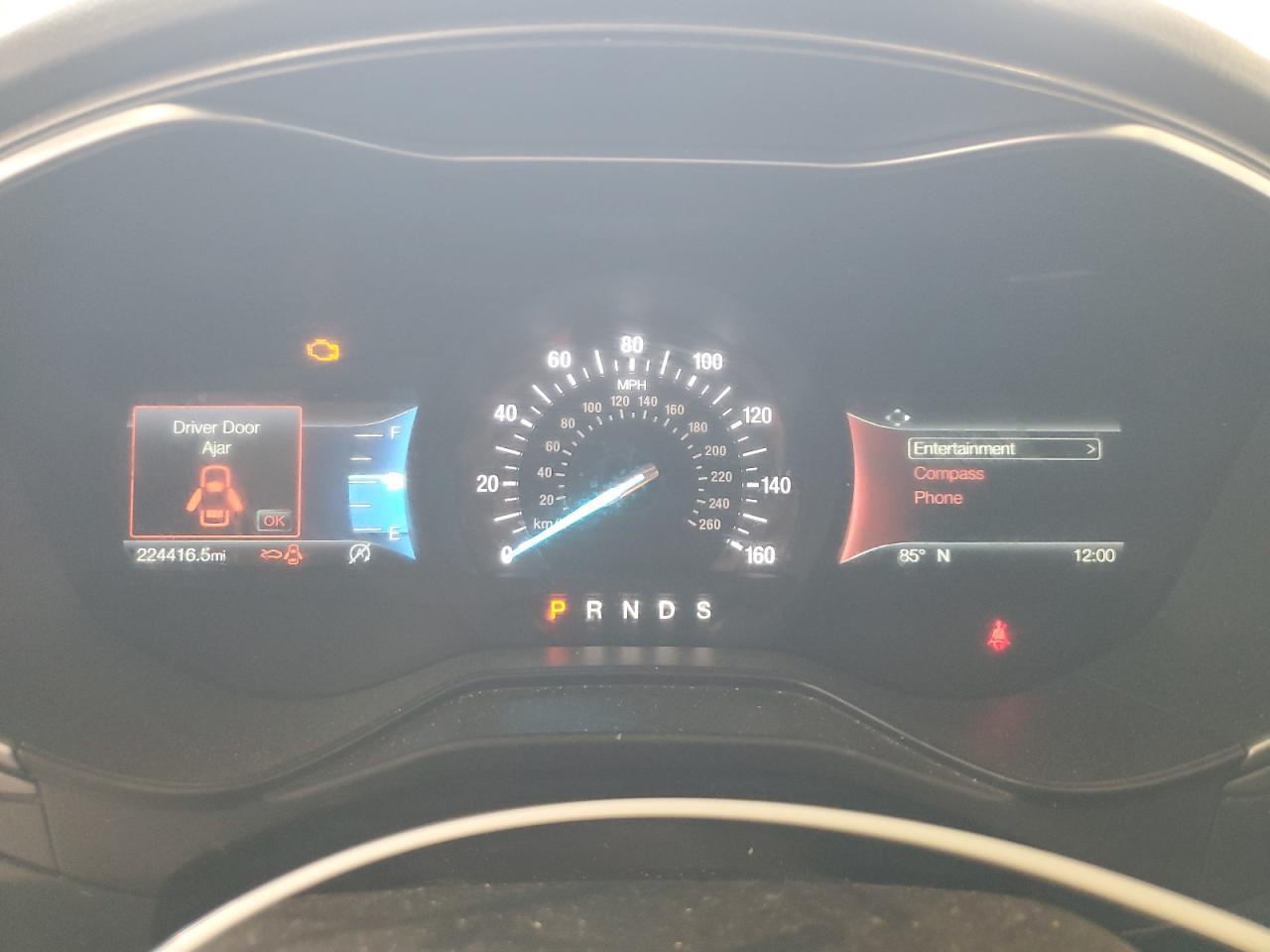 2019 Ford Fusion Sel Silver vin: 3FA6P0CD2KR253463 Damage: Warning Light - Engine, On, Unacceptable