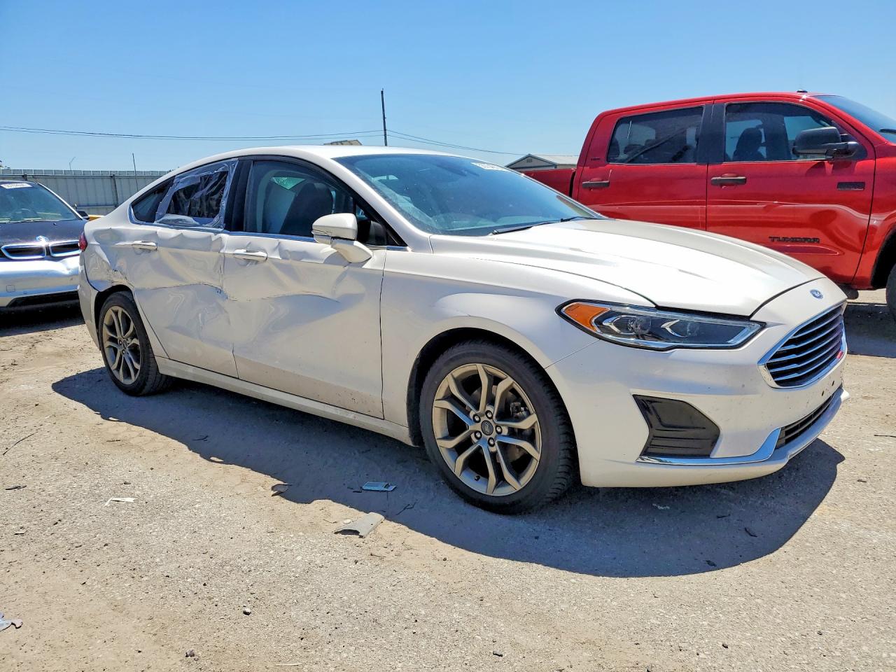 2020 Ford Fusion Sel White vin: 3FA6P0CD2LR185649