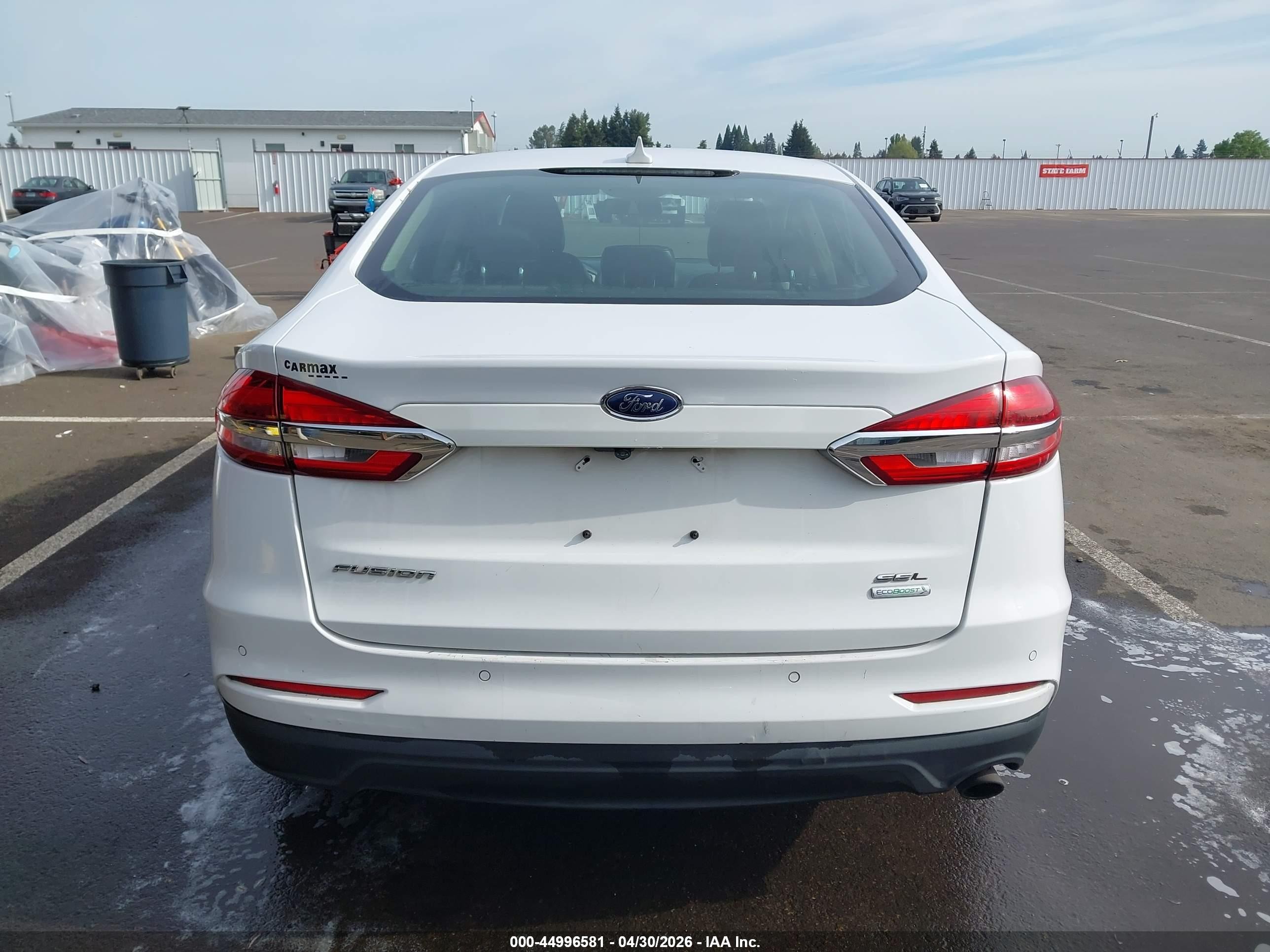 2019 Ford Fusion Sel White vin: 3FA6P0CD7KR233709