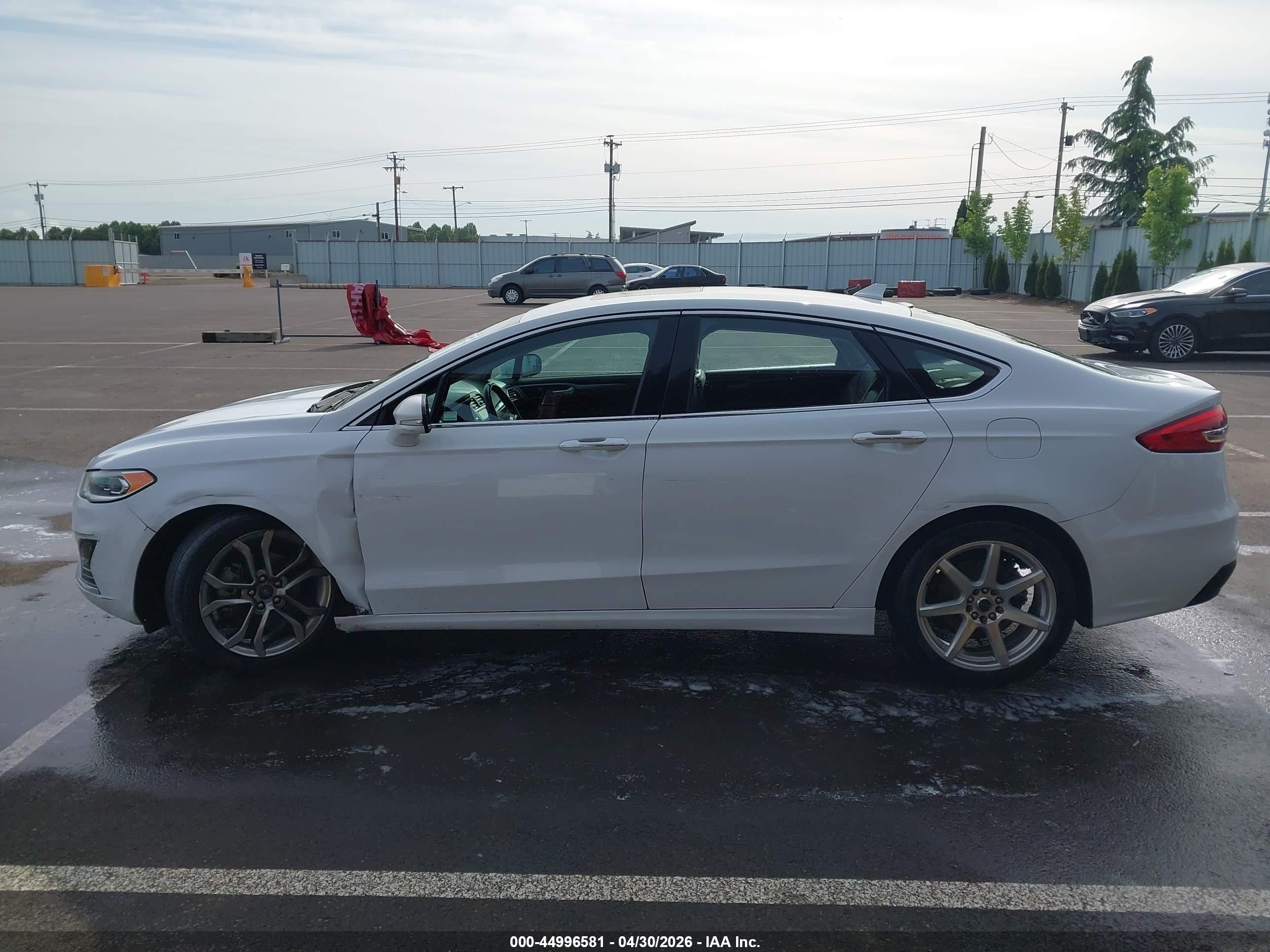 2019 Ford Fusion Sel White vin: 3FA6P0CD7KR233709