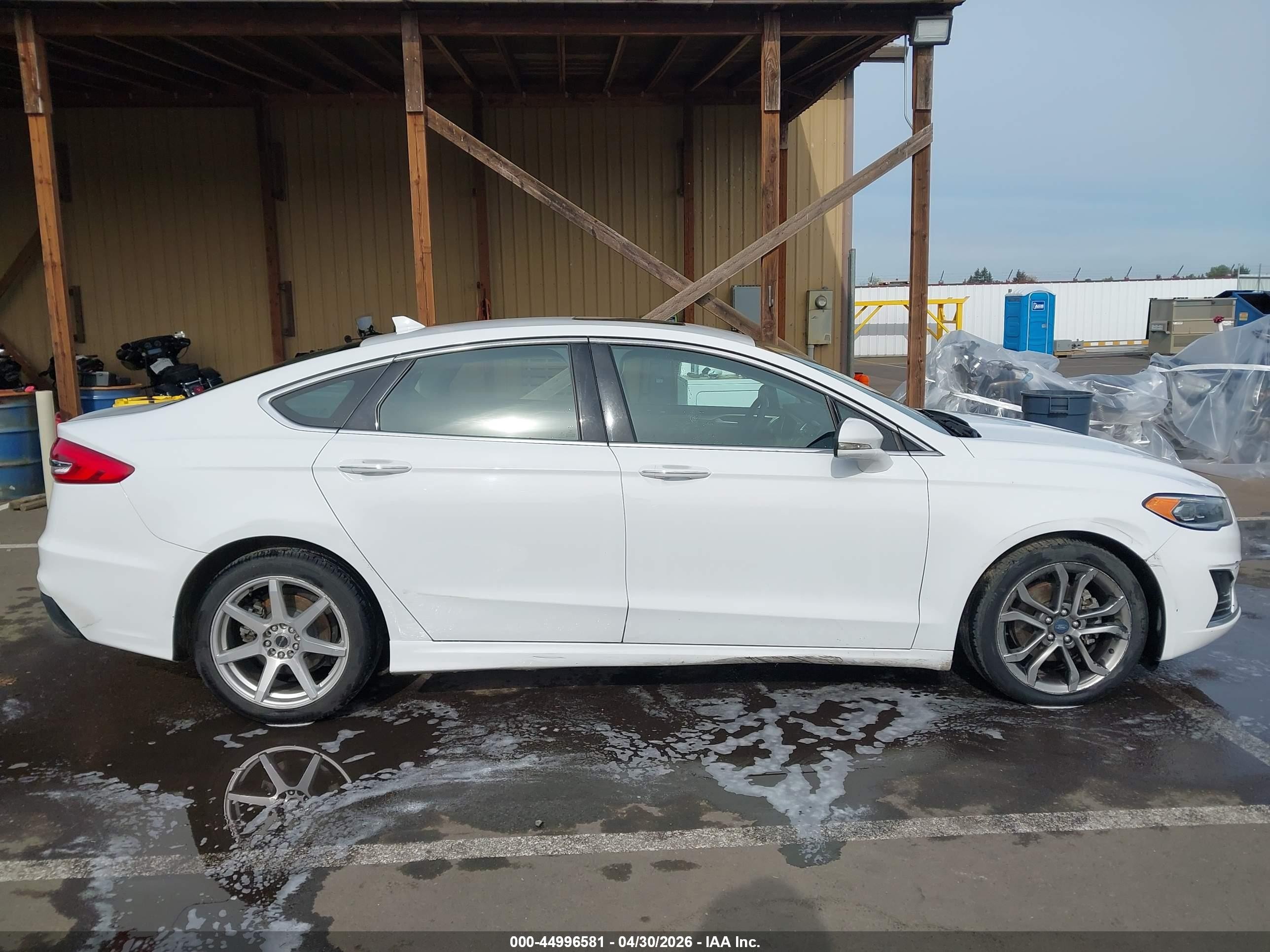 2019 Ford Fusion Sel White vin: 3FA6P0CD7KR233709