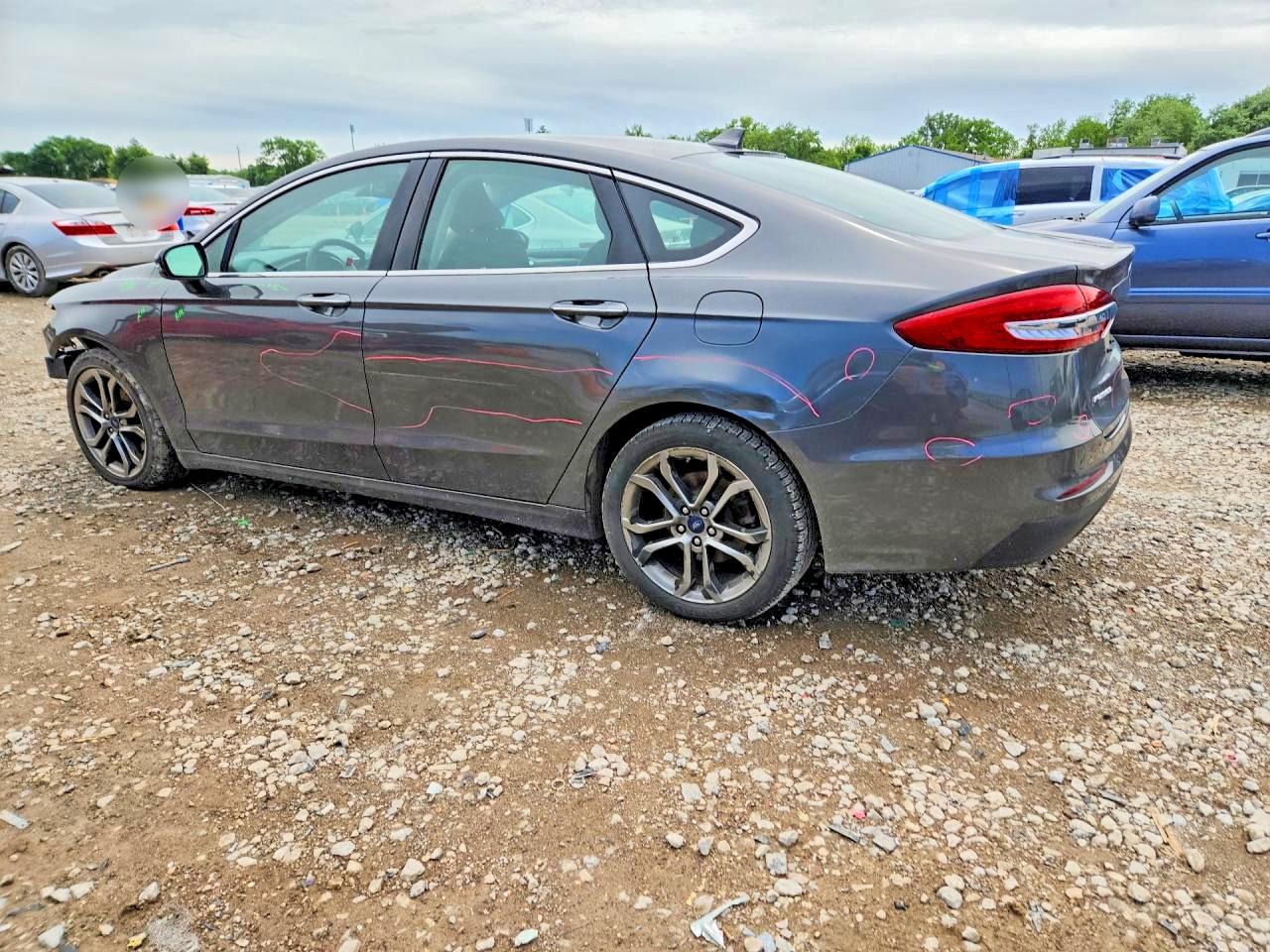 2019 Ford Fusion Sel Gray vin: 3FA6P0CD7KR254057