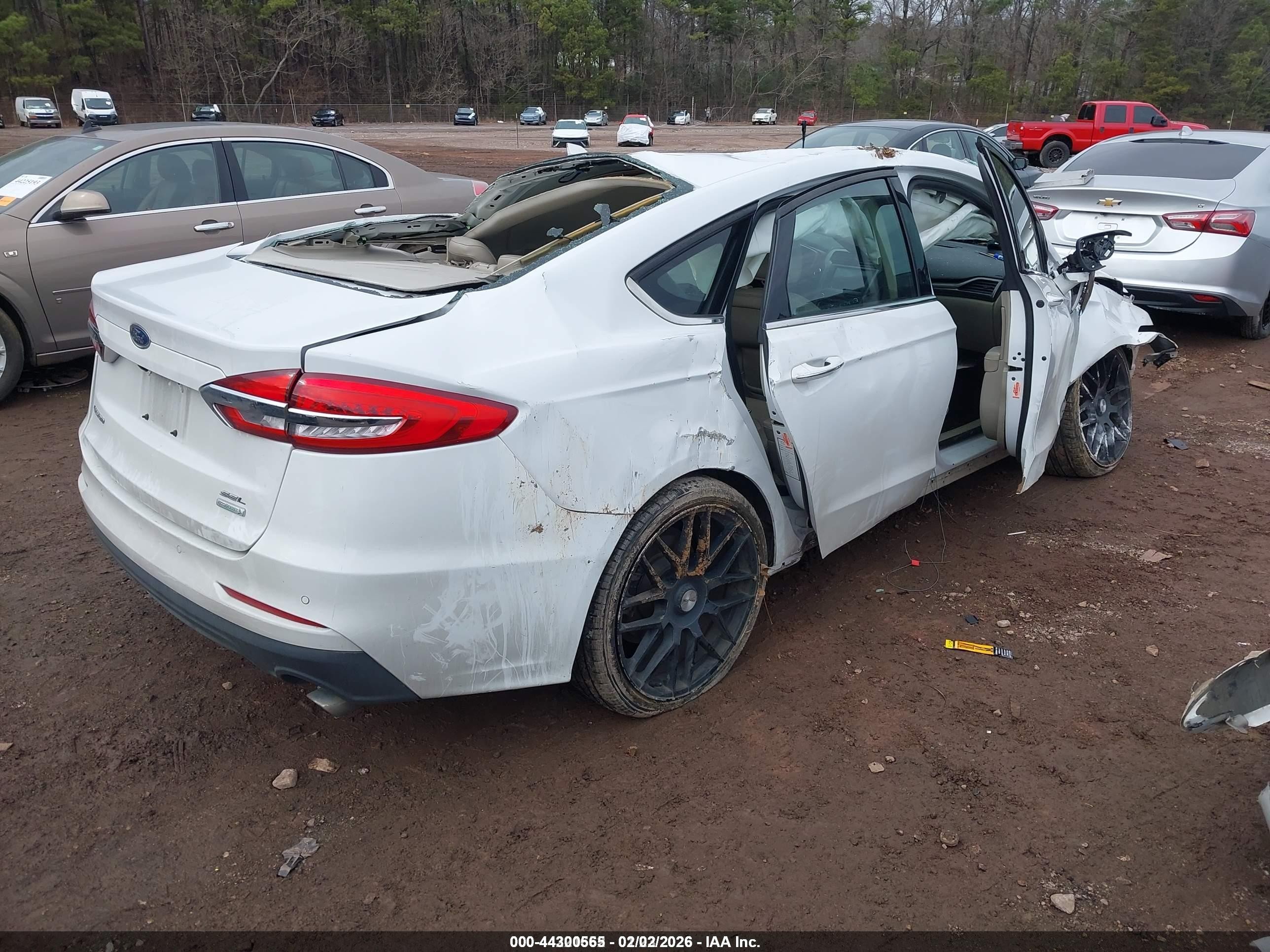 2020 Ford Fusion Sel Белый vin: 3FA6P0CD7LR196498