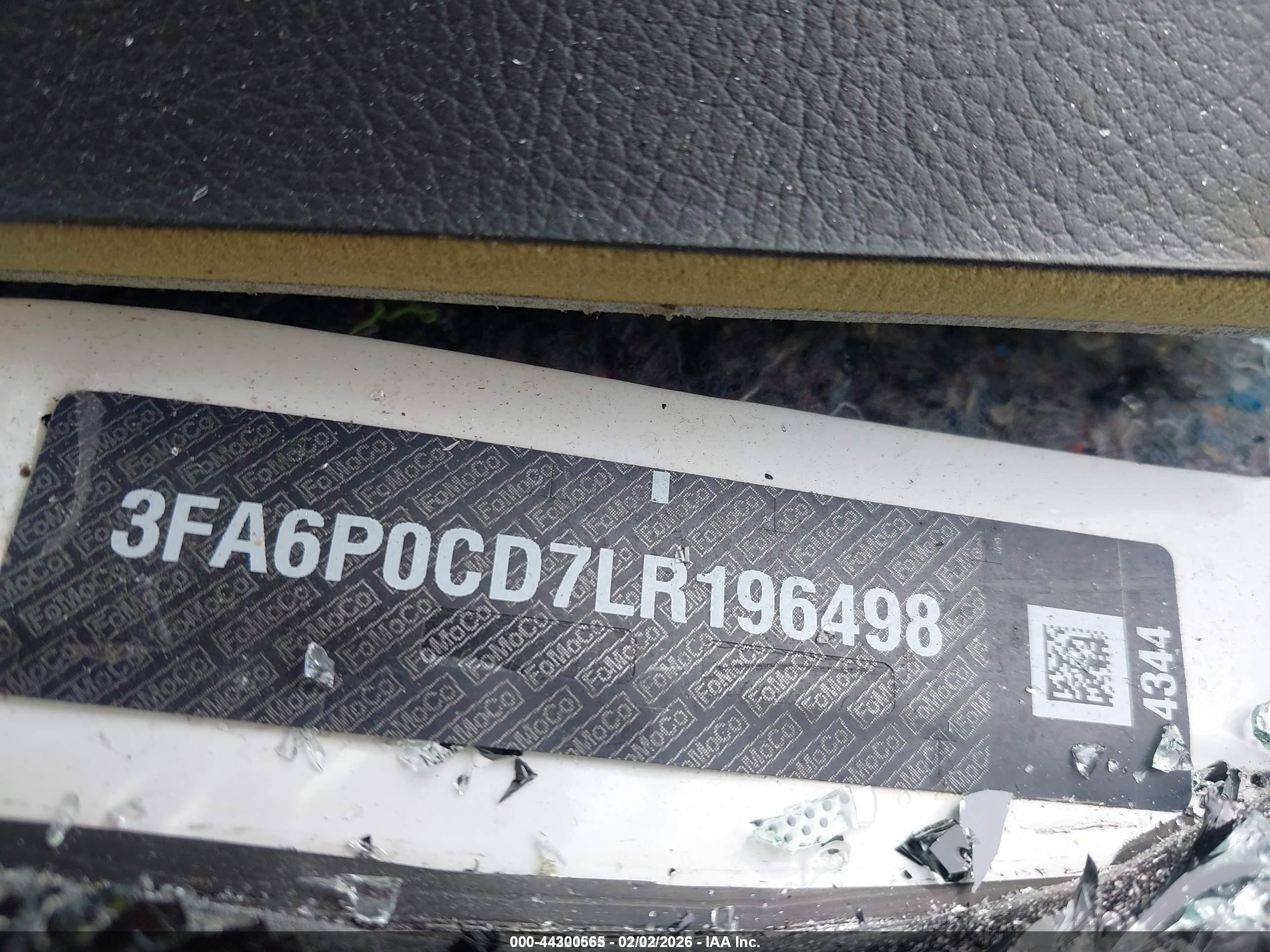 2020 Ford Fusion Sel Белый vin: 3FA6P0CD7LR196498