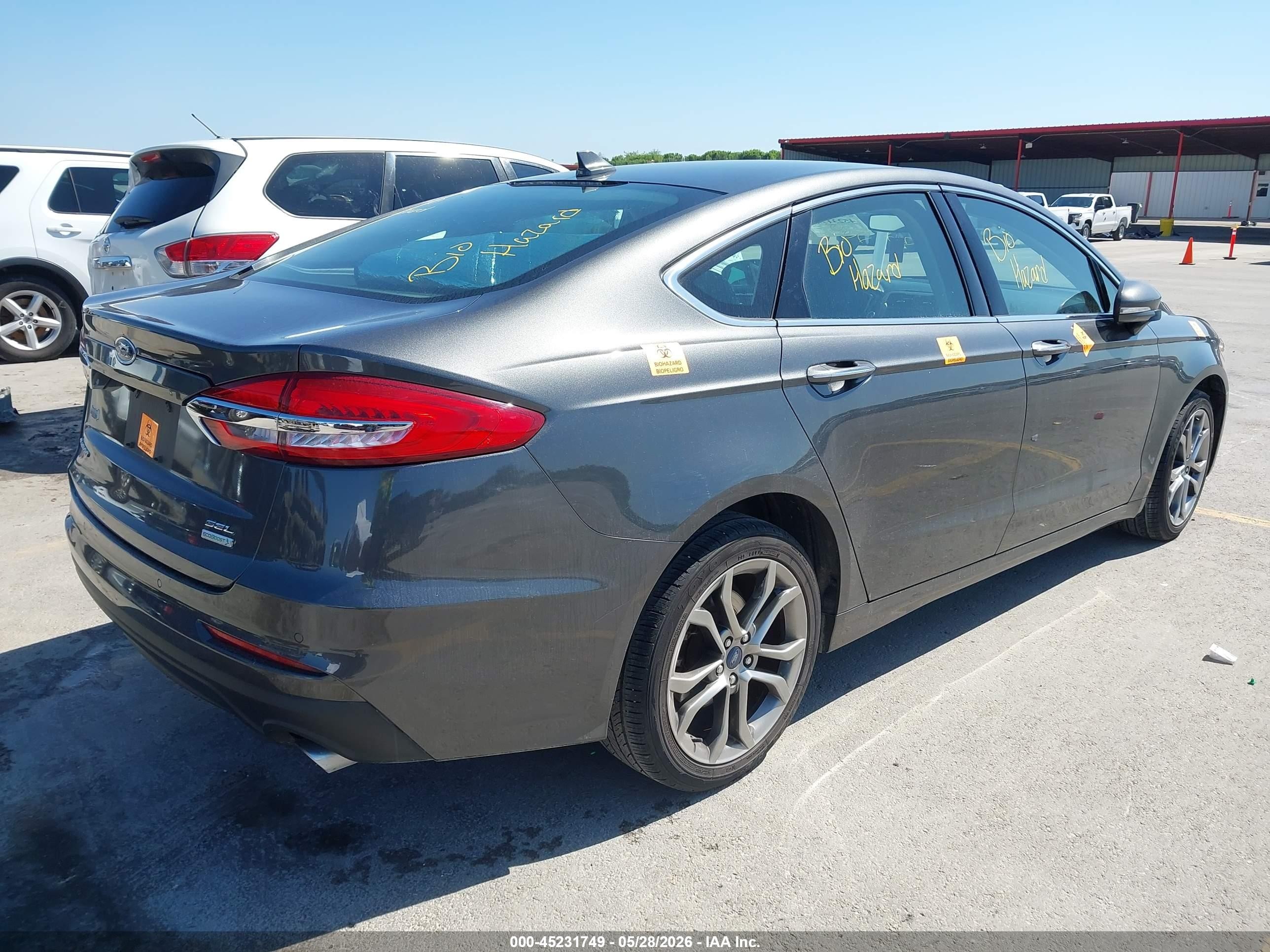 2019 Ford Fusion Sel Gray vin: 3FA6P0CD8KR113854