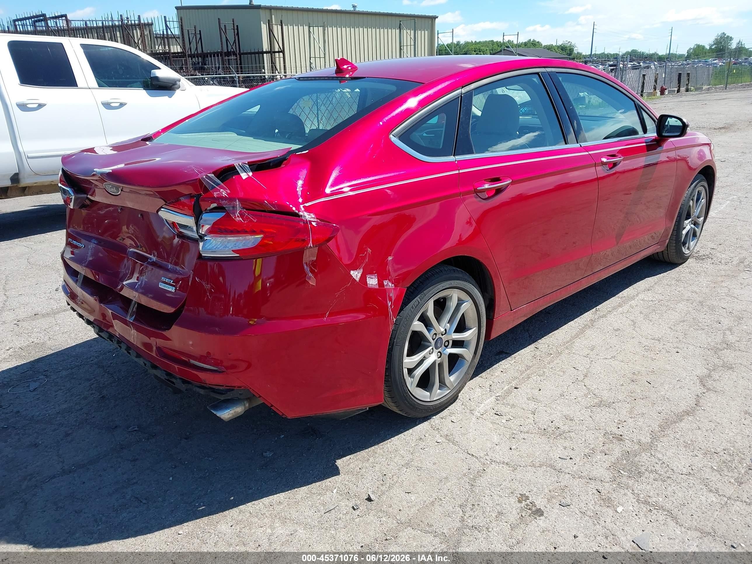 2020 Ford Fusion Sel Red vin: 3FA6P0CD8LR201403
